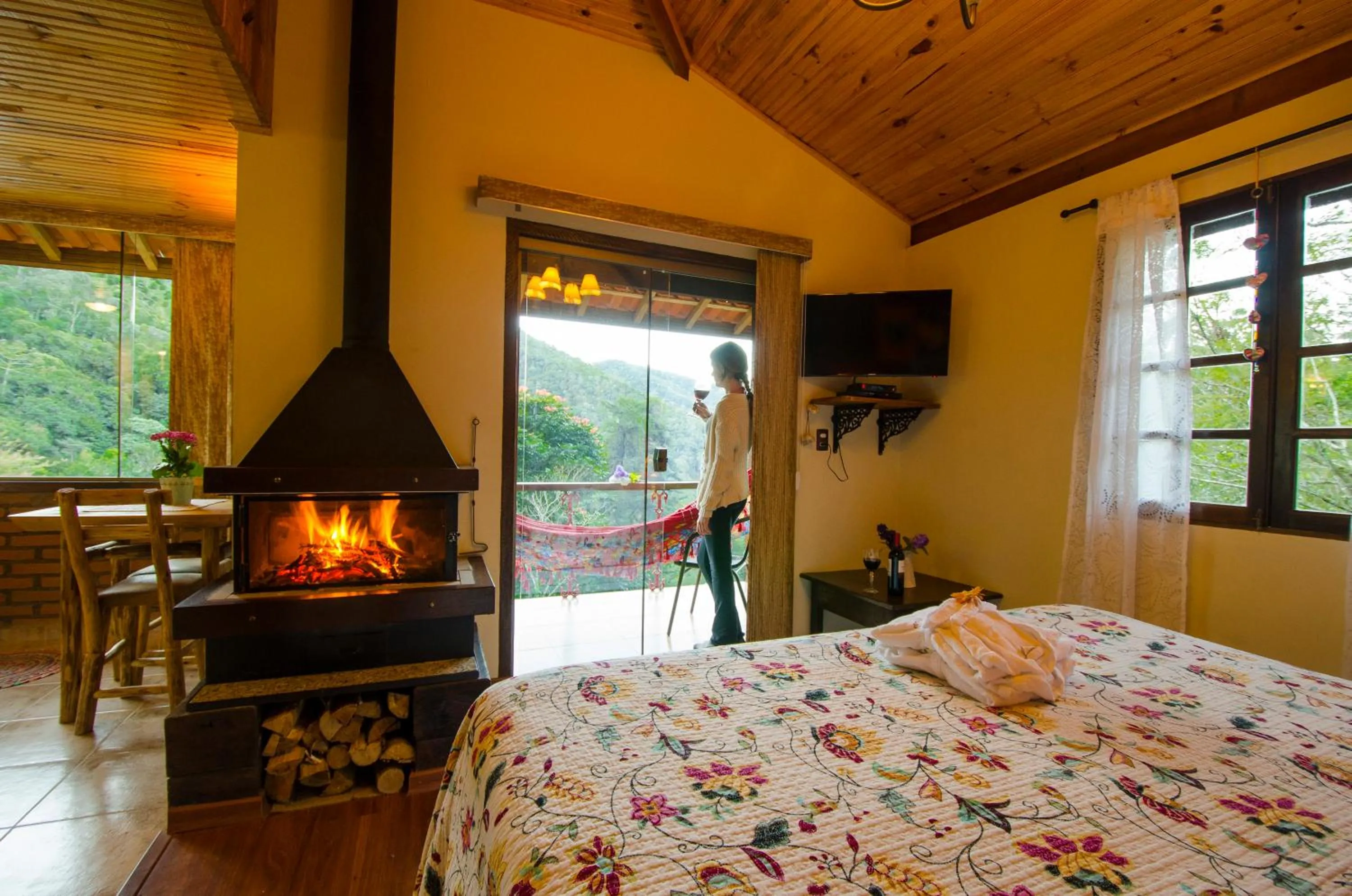 Bed in Pousada Moriá