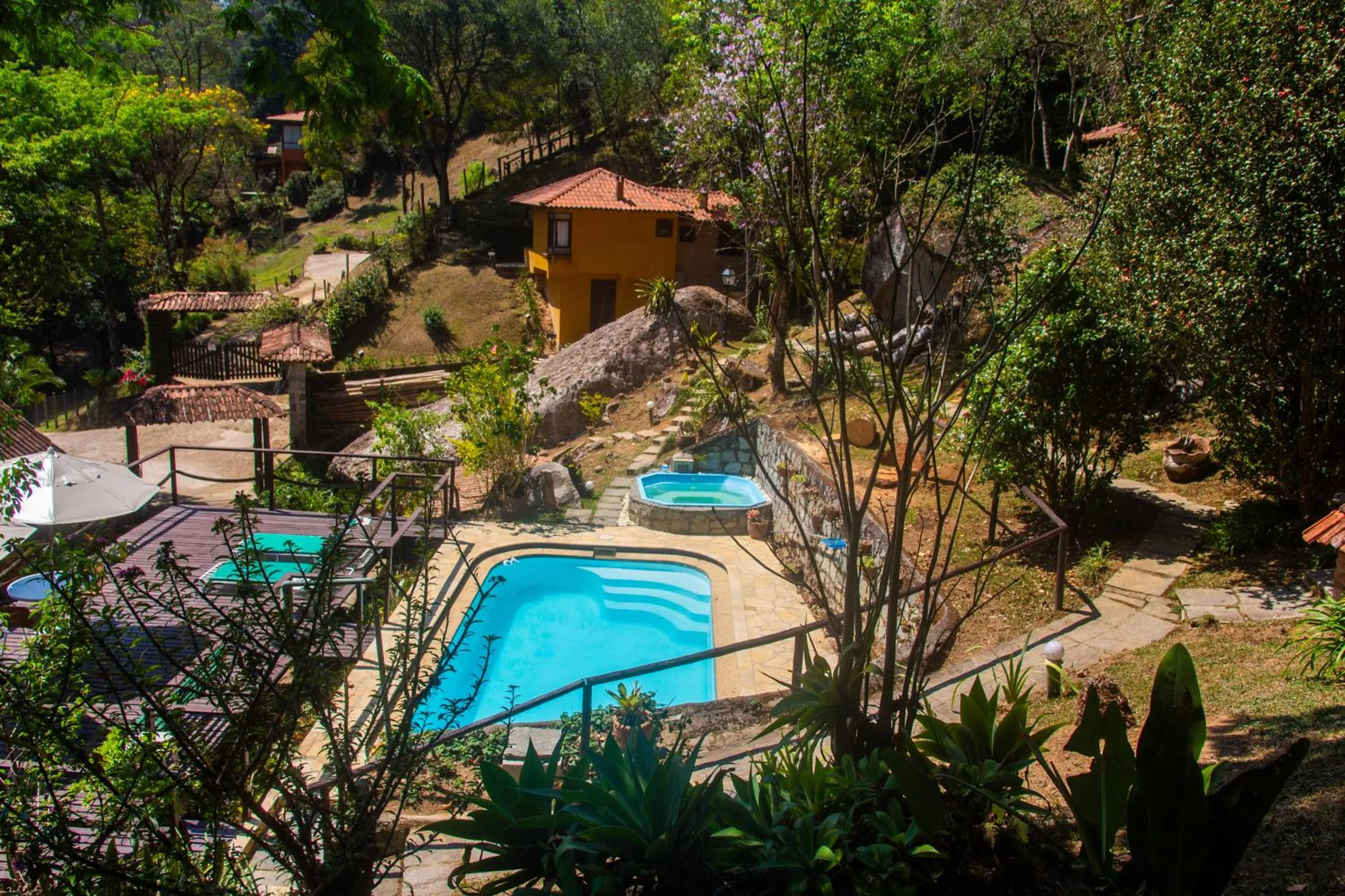 Garden view in Pousada Moriá
