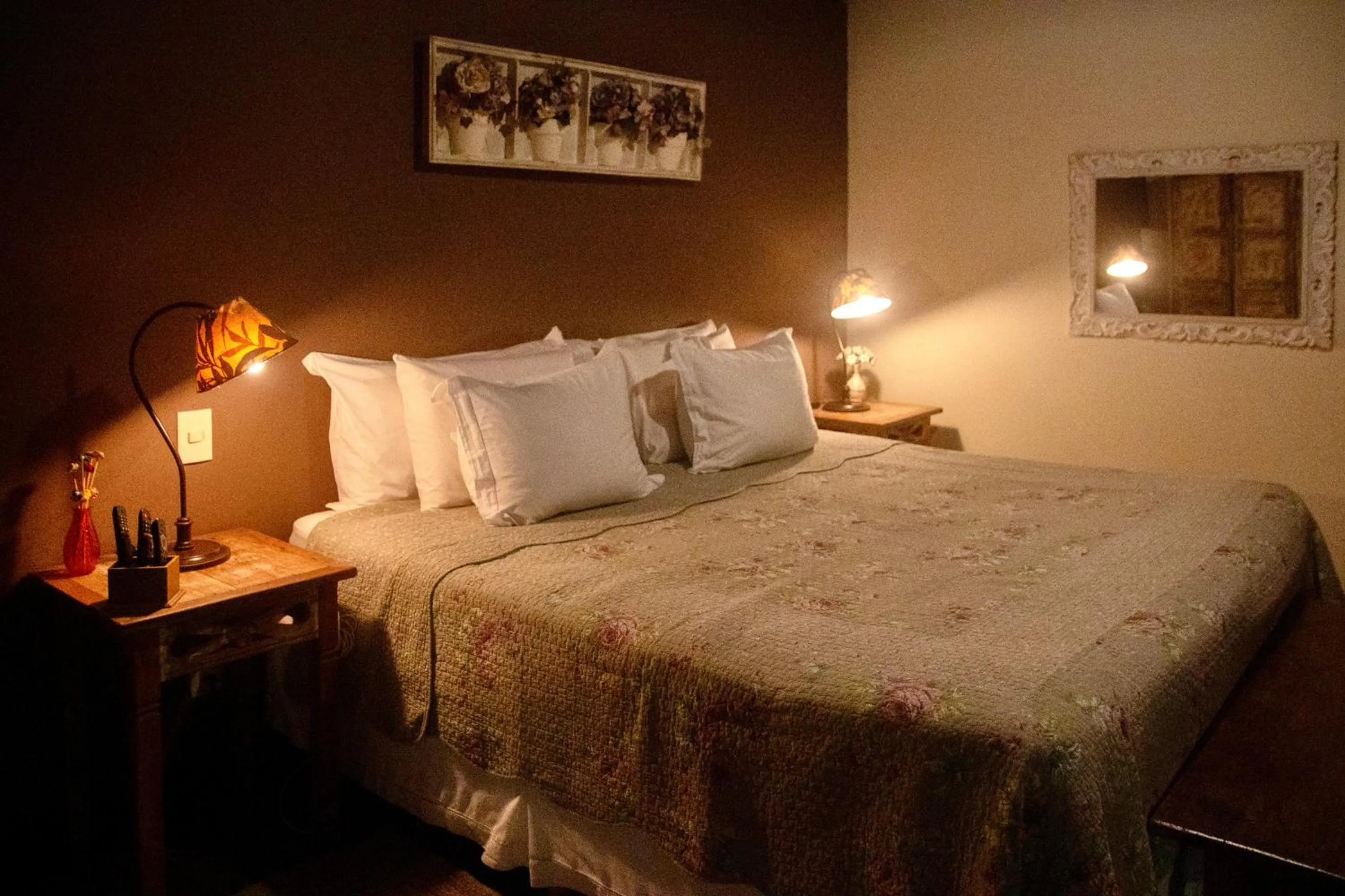 Bed in Pousada Moriá