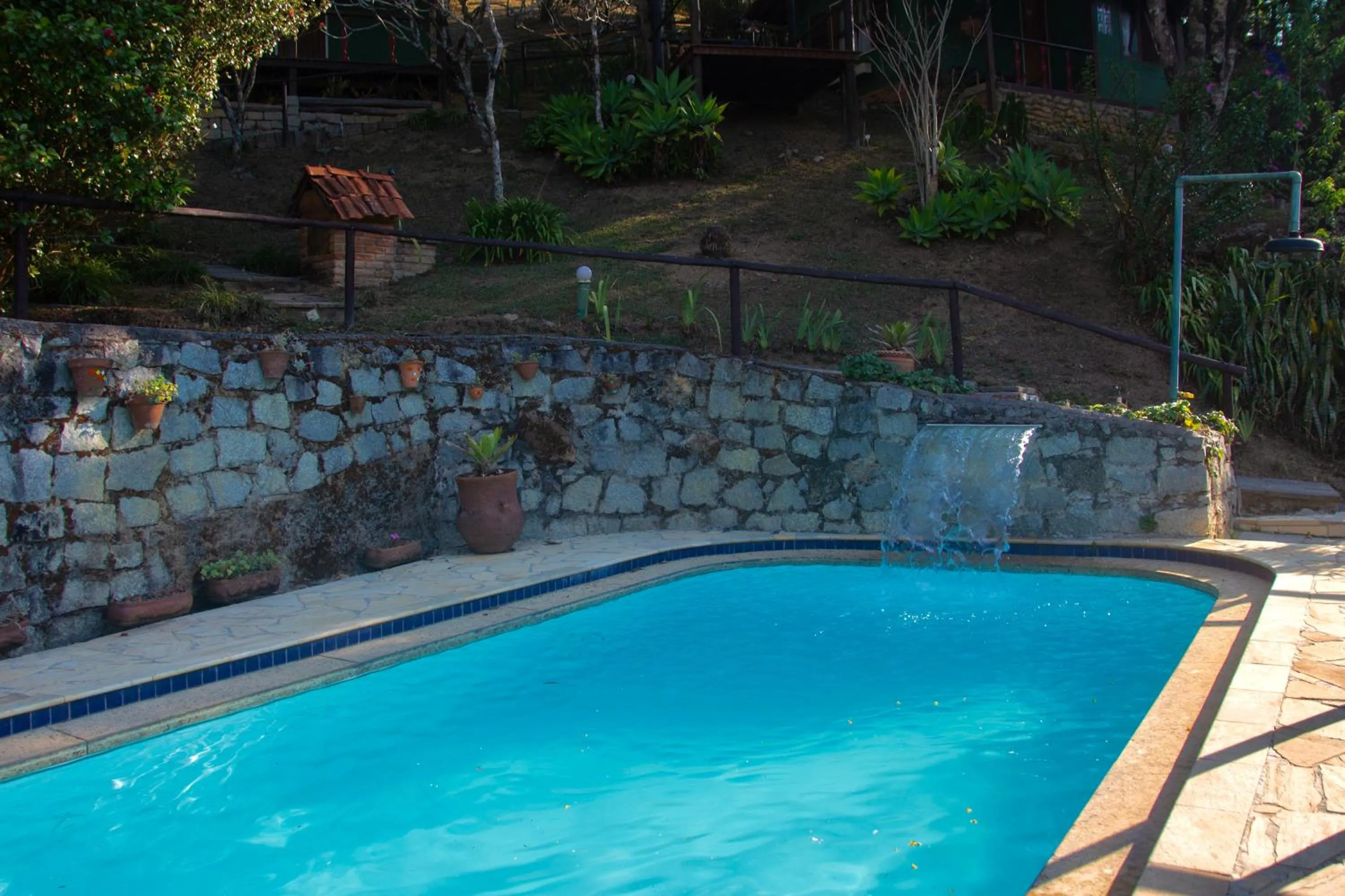Pool view in Pousada Moriá