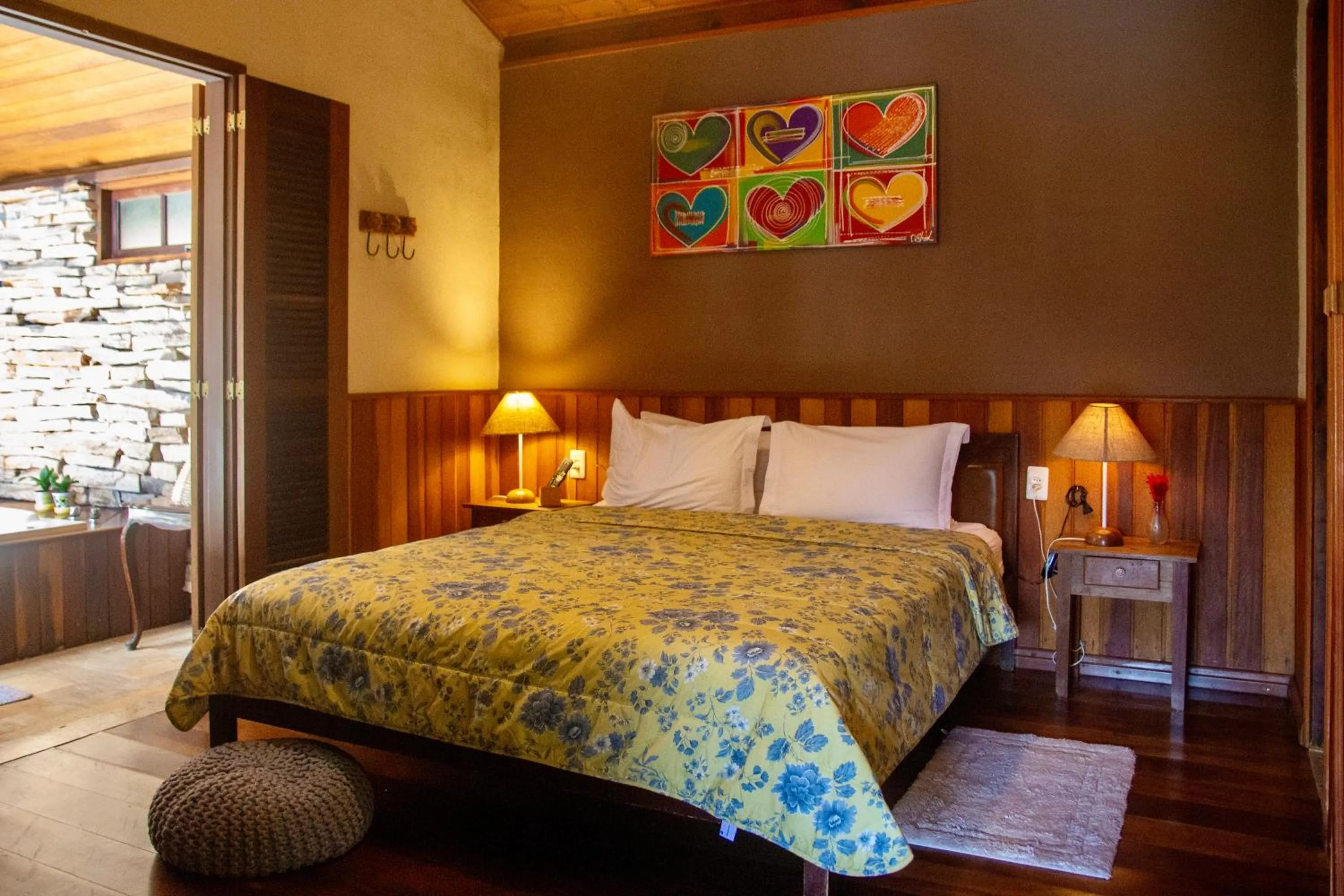 Bed in Pousada Moriá