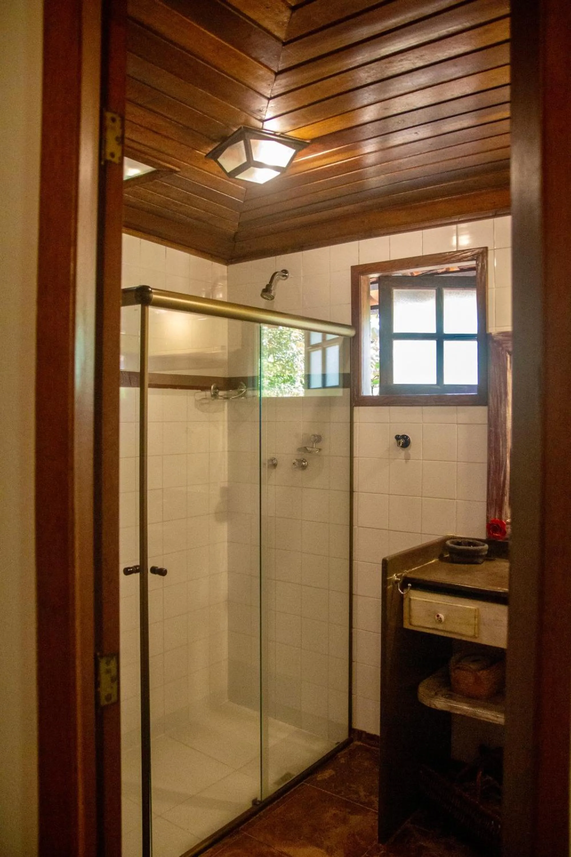 Shower in Pousada Moriá