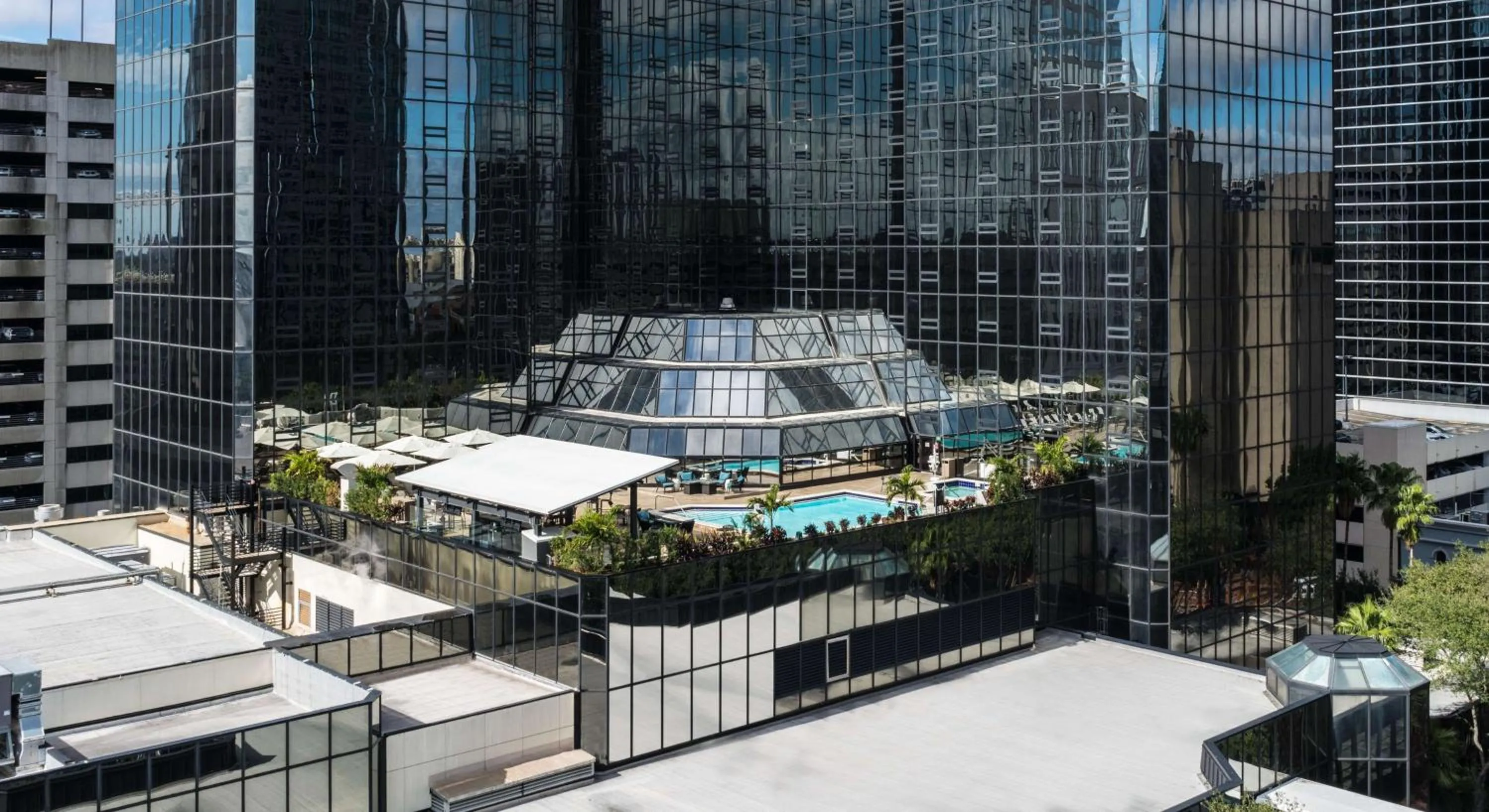 Pool view in Hilton Tampa Downtown