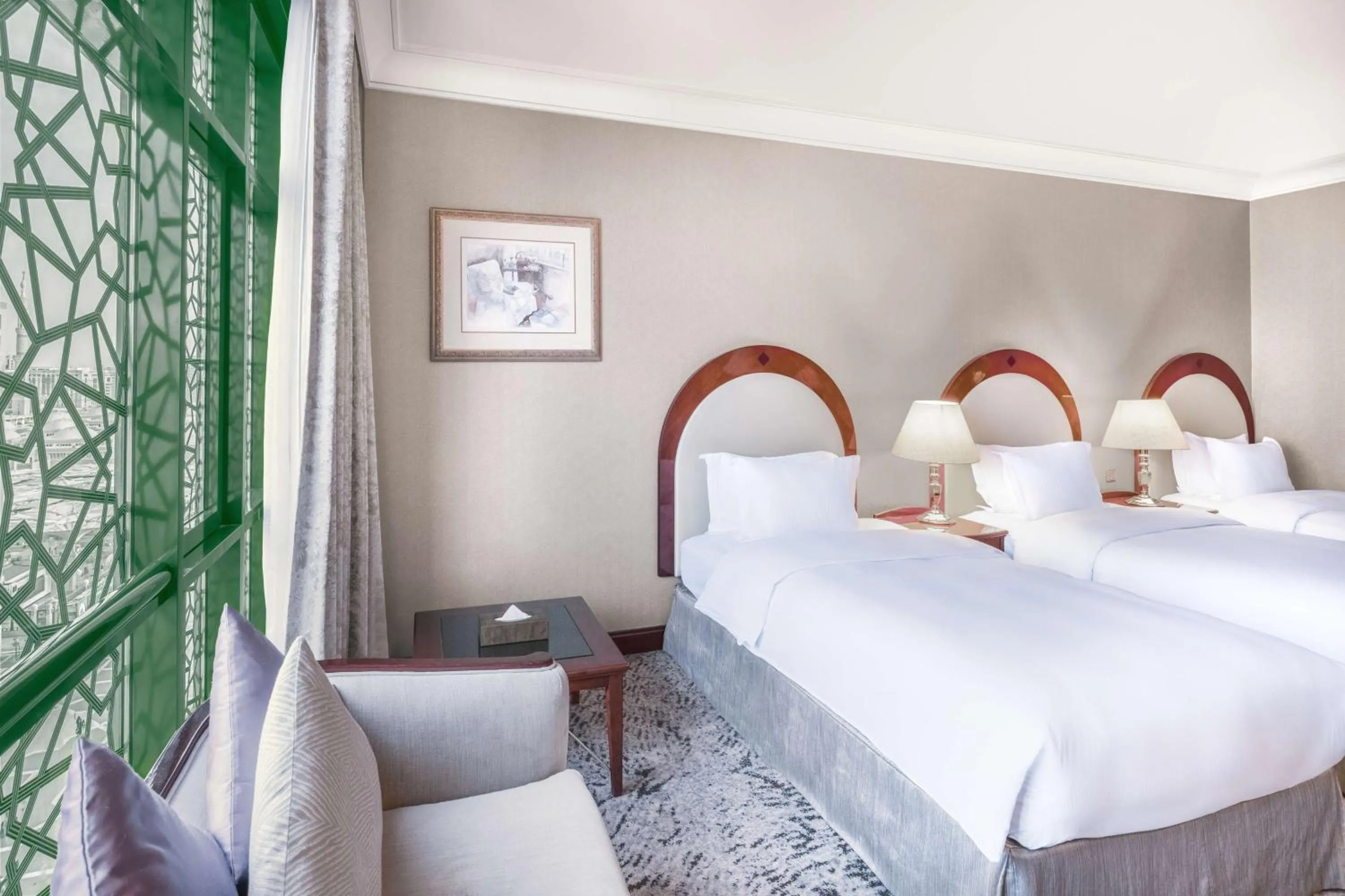 View (from property/room), Bed in Madinah Hilton Hotel