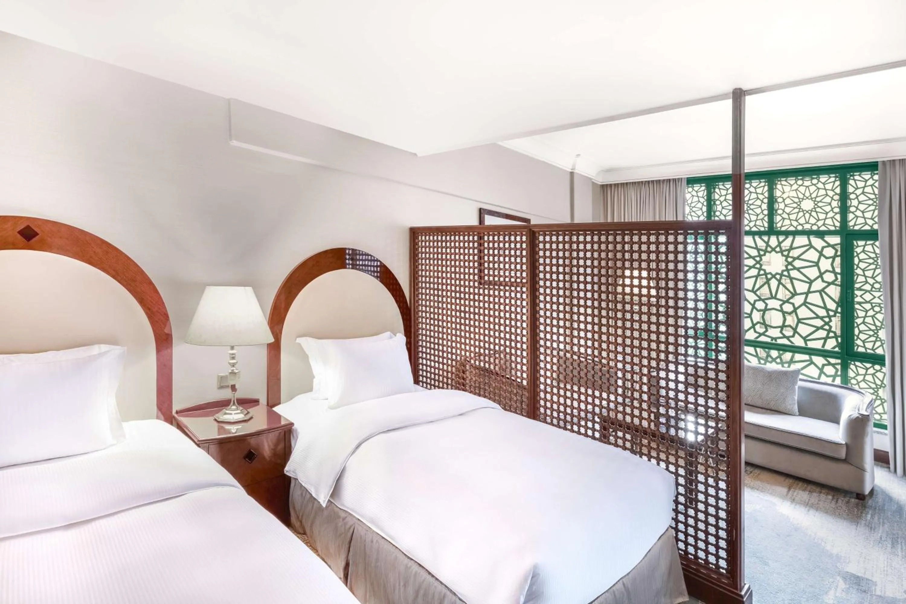 View (from property/room), Bed in Madinah Hilton Hotel