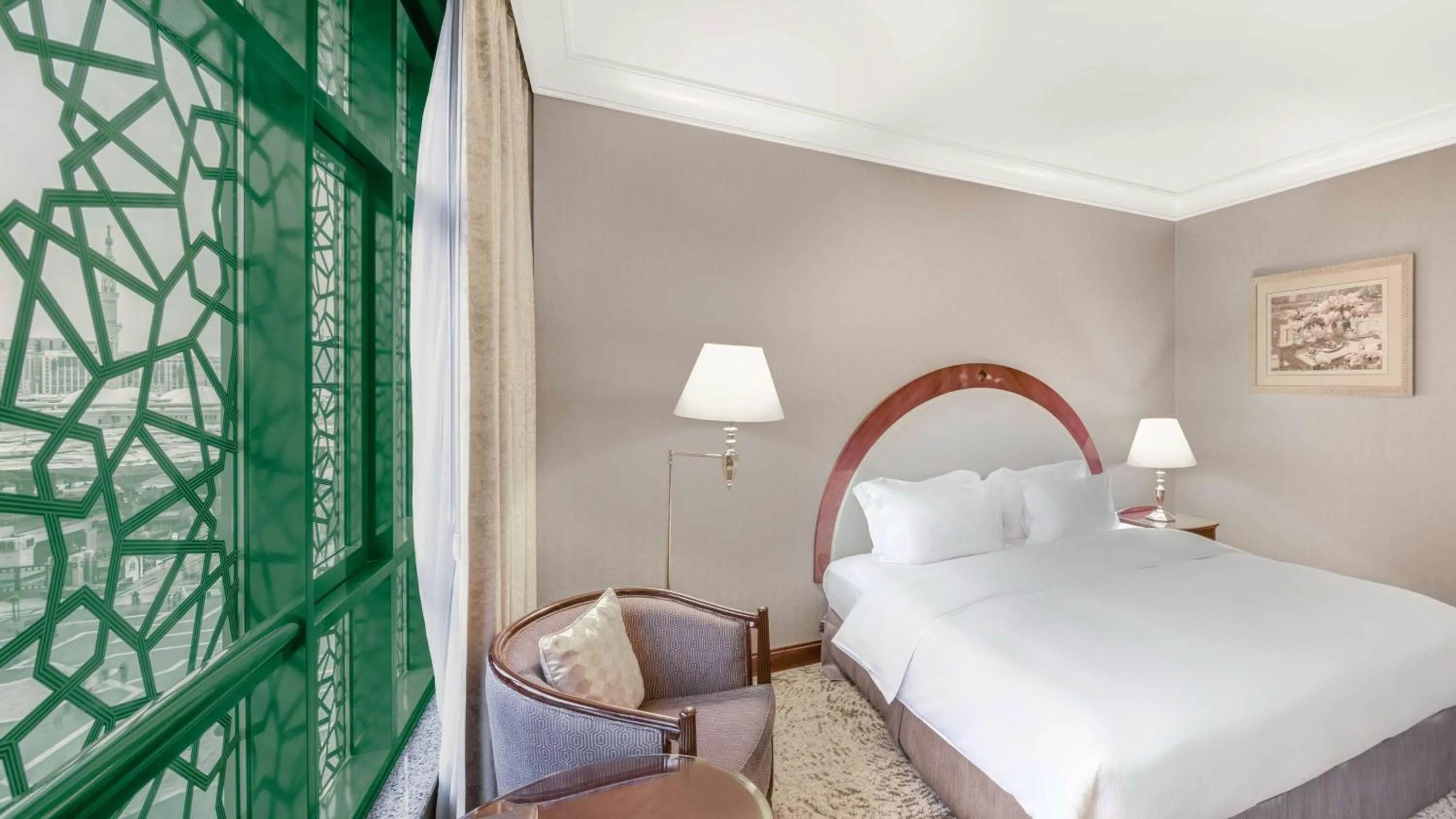 View (from property/room), Bed in Madinah Hilton Hotel