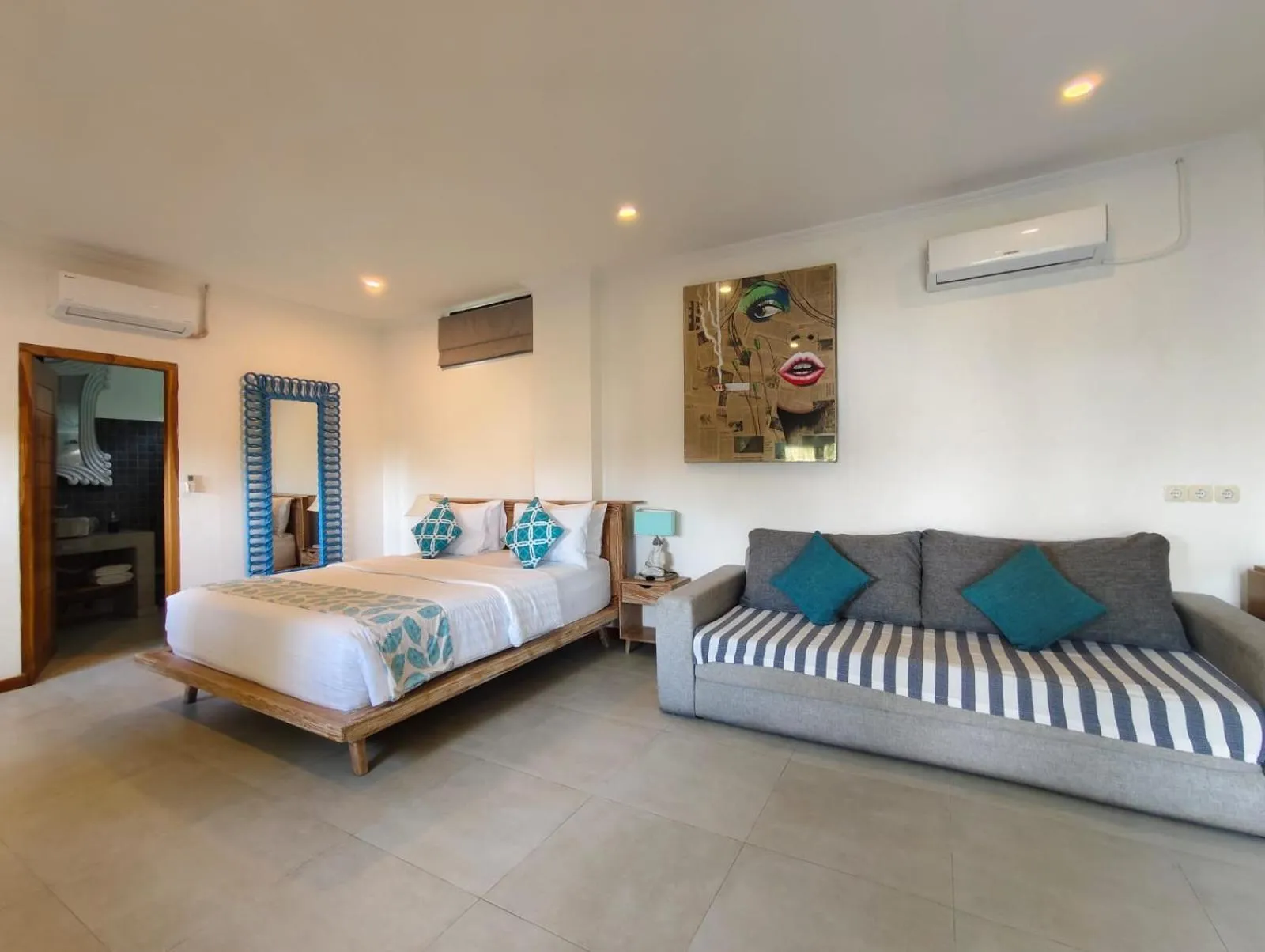 Bed in Triple 8 Suites