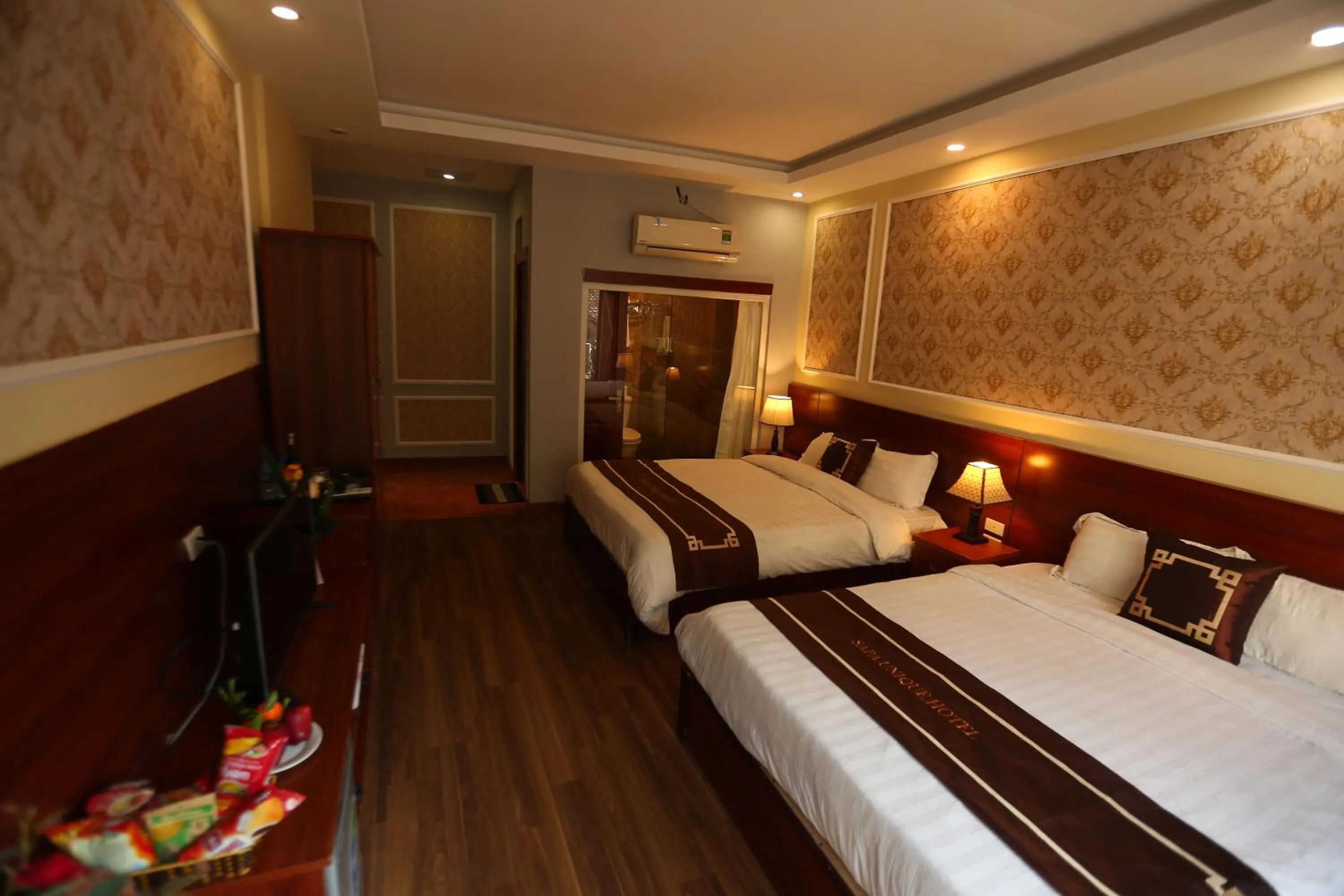 Bed in Sapa Unique Hotel