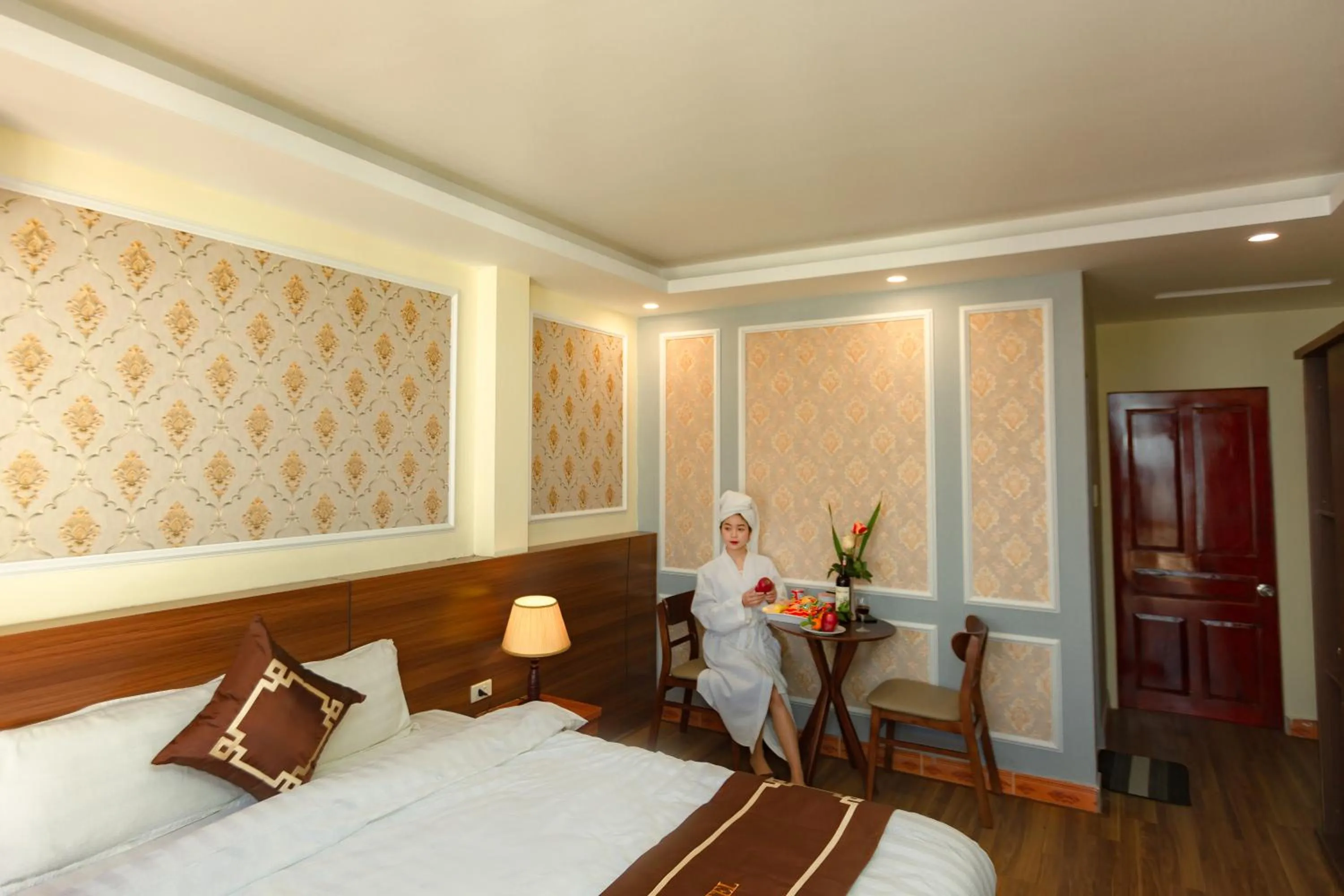 Bed in Sapa Unique Hotel