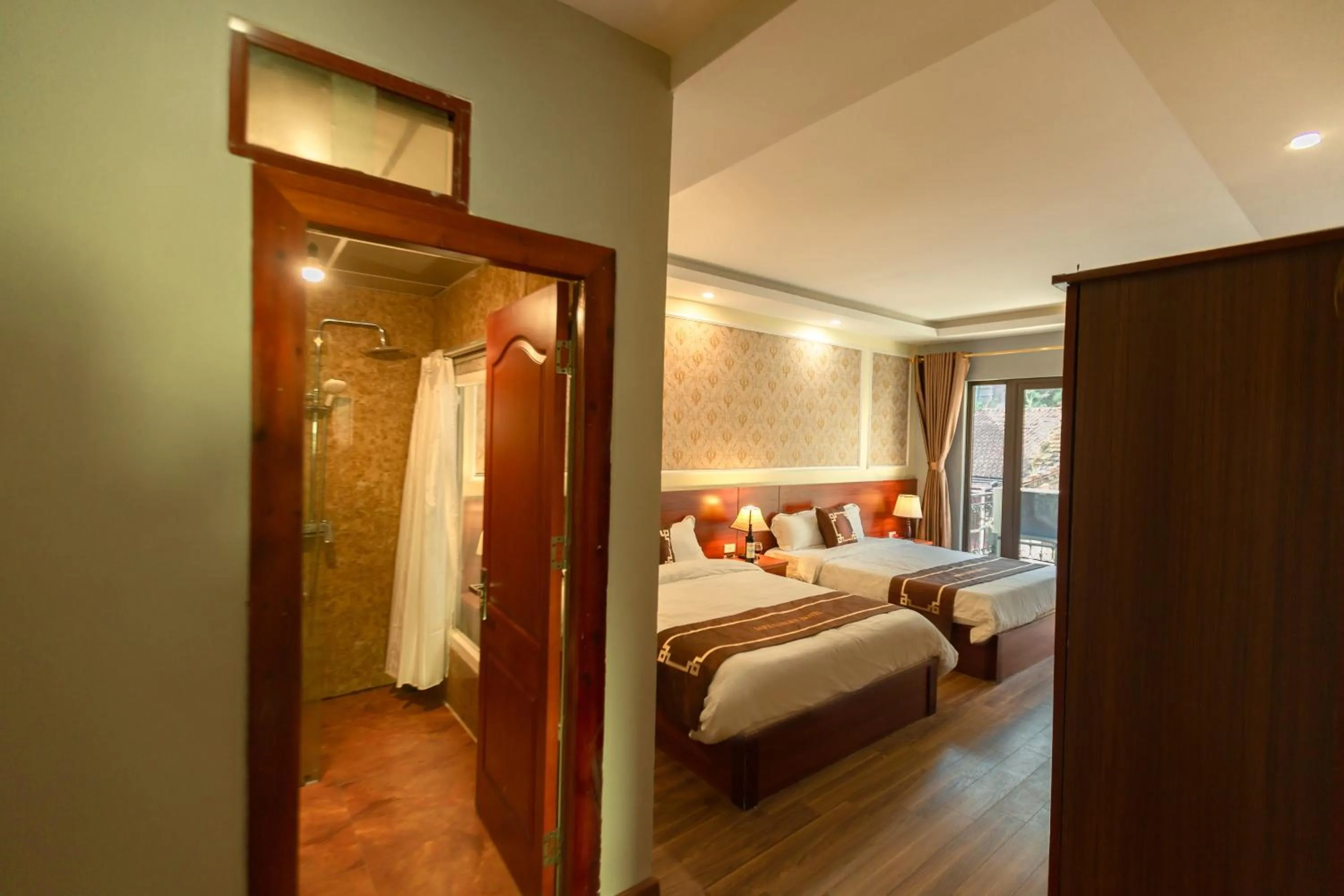 Bed in Sapa Unique Hotel