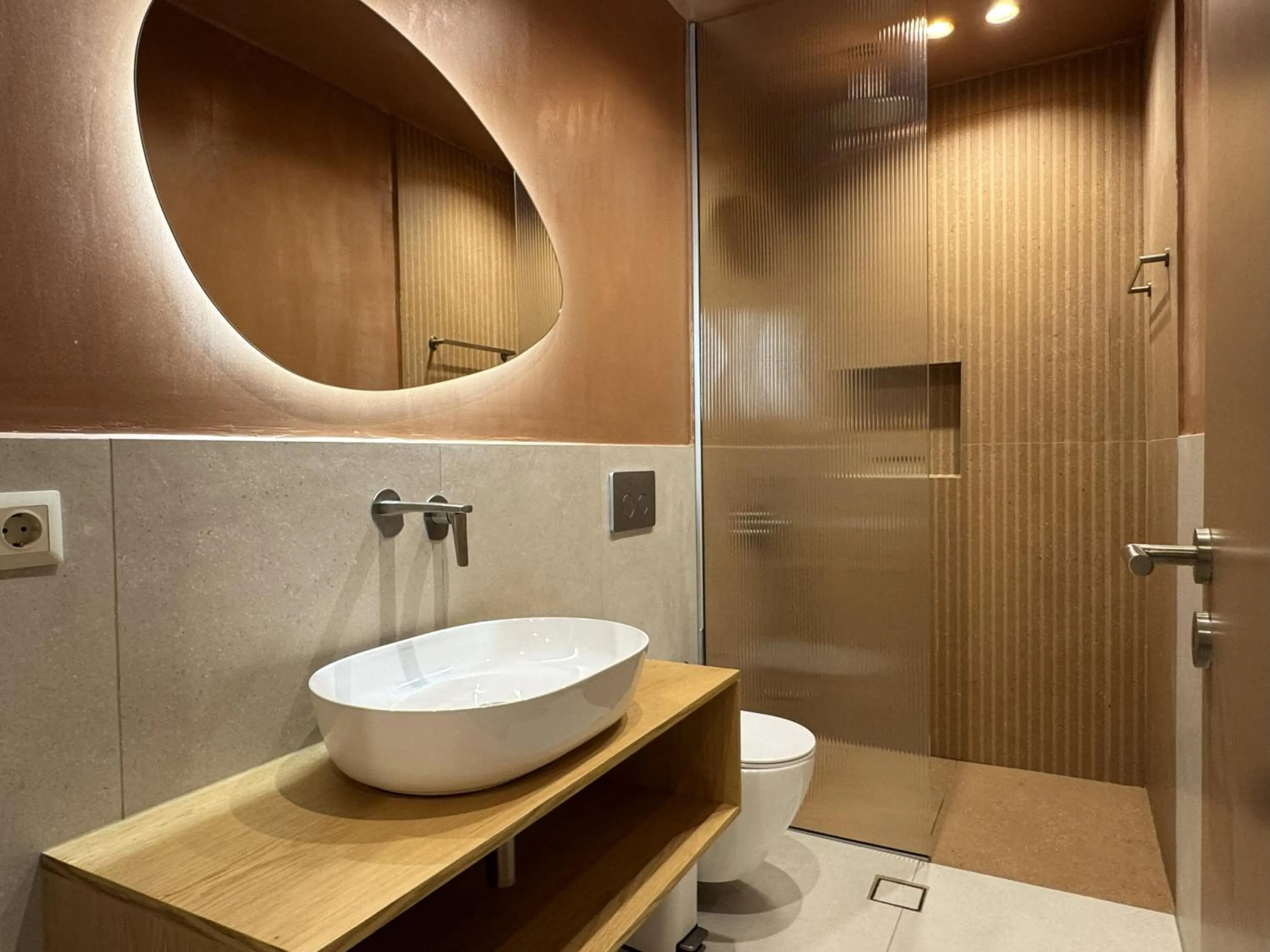 Shower in Philoxenia Apartments