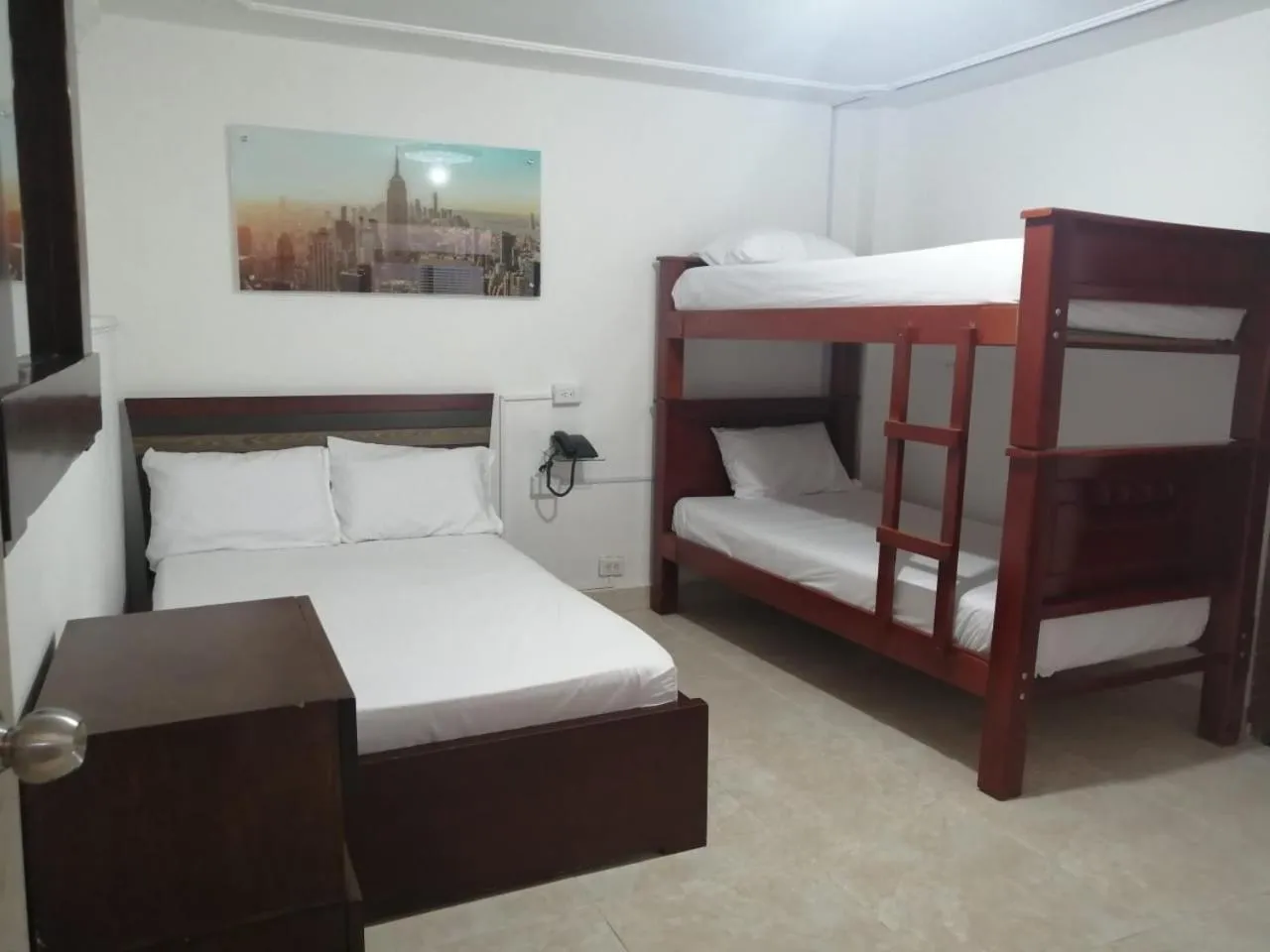 Bed in Hotel Sol del Estadio