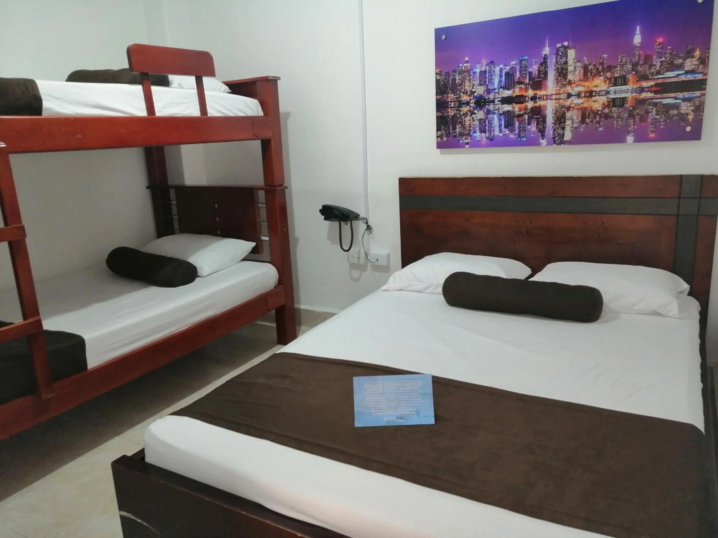 Bed in Hotel Sol del Estadio