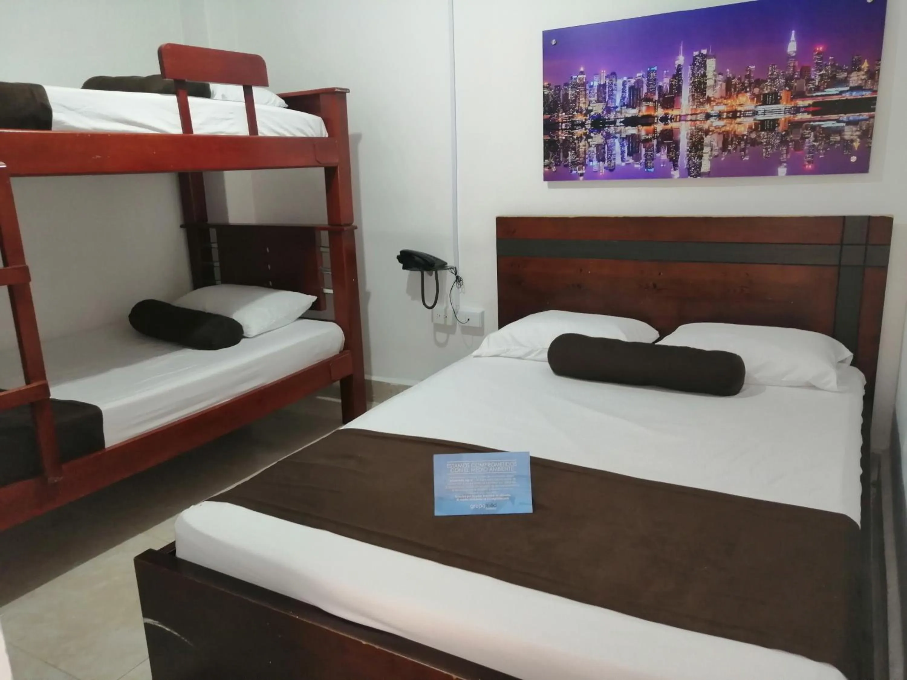 Bed in Hotel Sol del Estadio