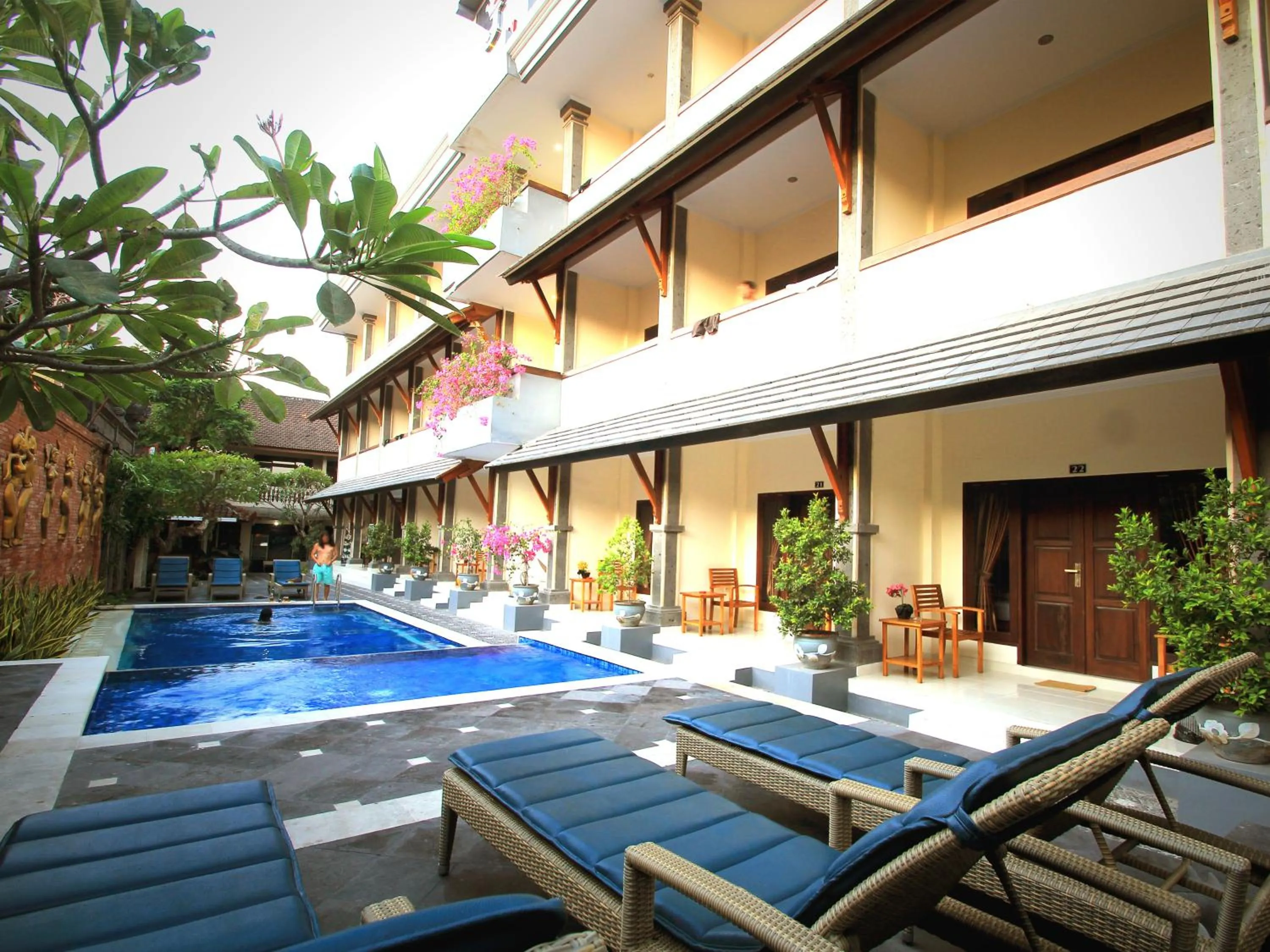 Pool view in Jesens Inn II