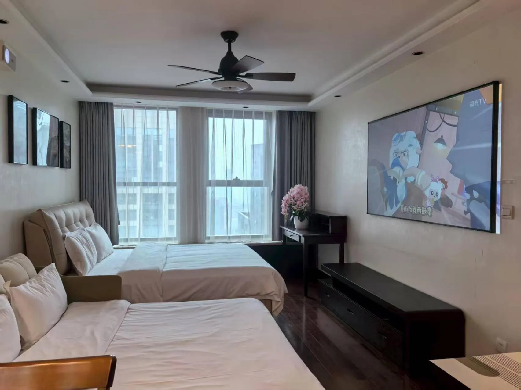 Bed in Yise Apartment Beijing Guomao CBD Branch