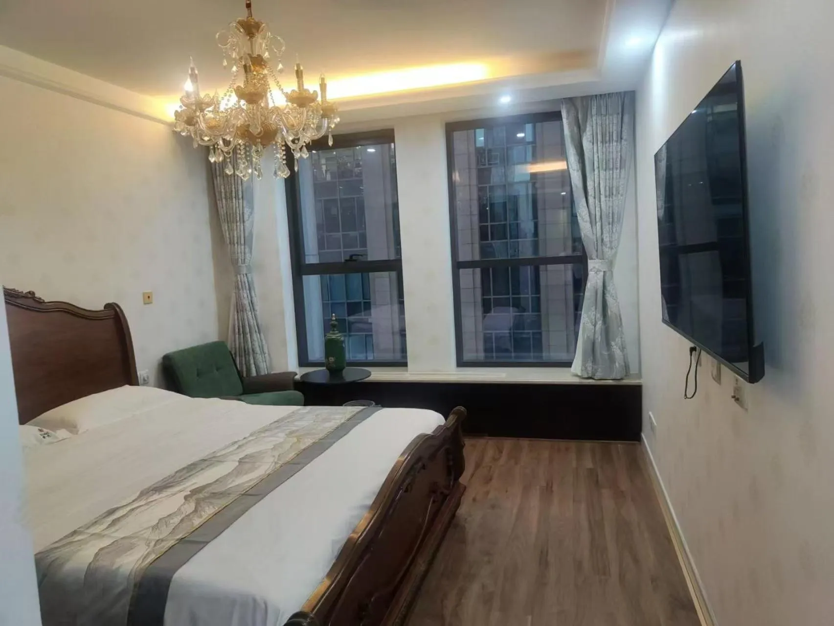Bedroom, Bed in Yise Apartment Beijing Guomao CBD Branch