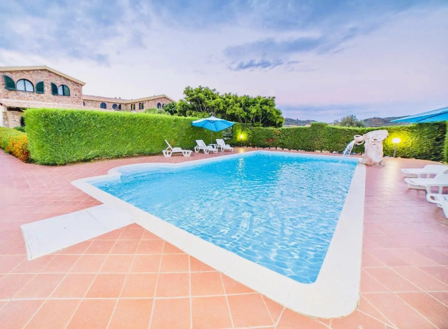 Pool view in Hotel Janas