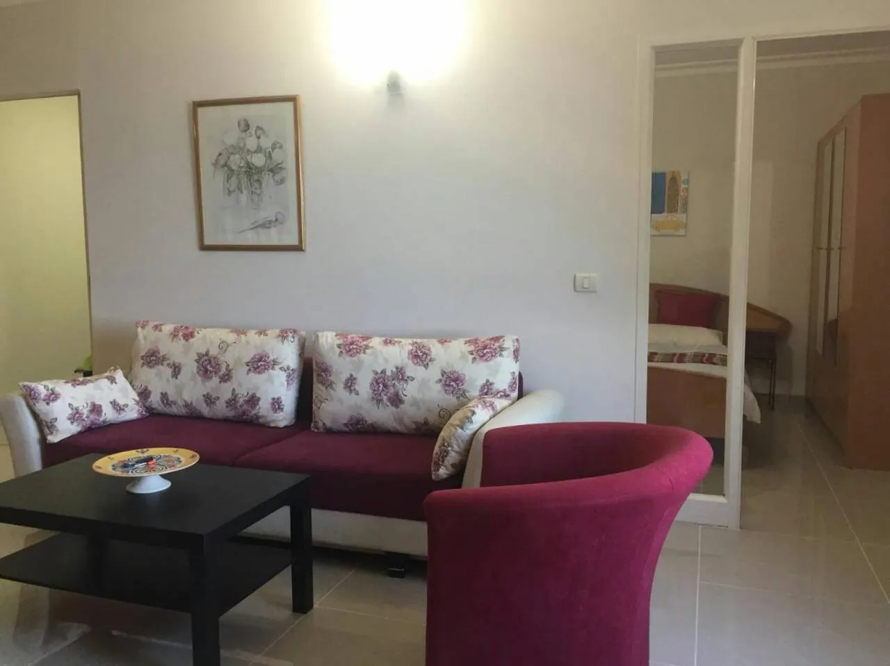 Living room in Apartments on the Beach