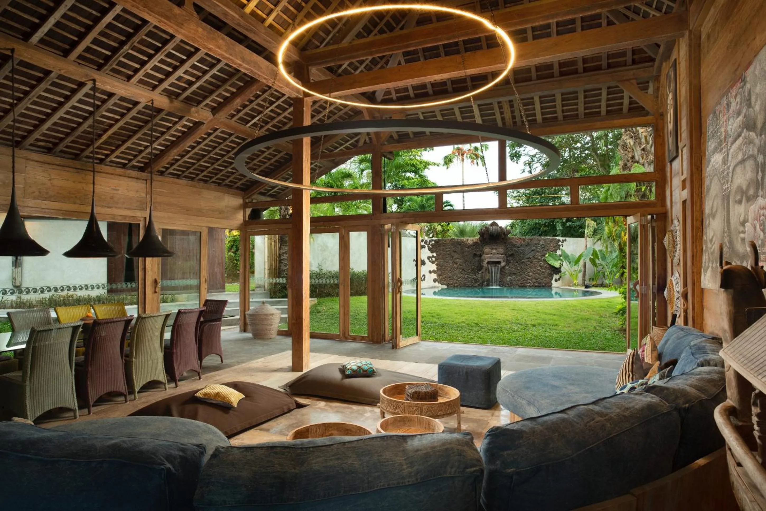 Living room in Blue Karma Village