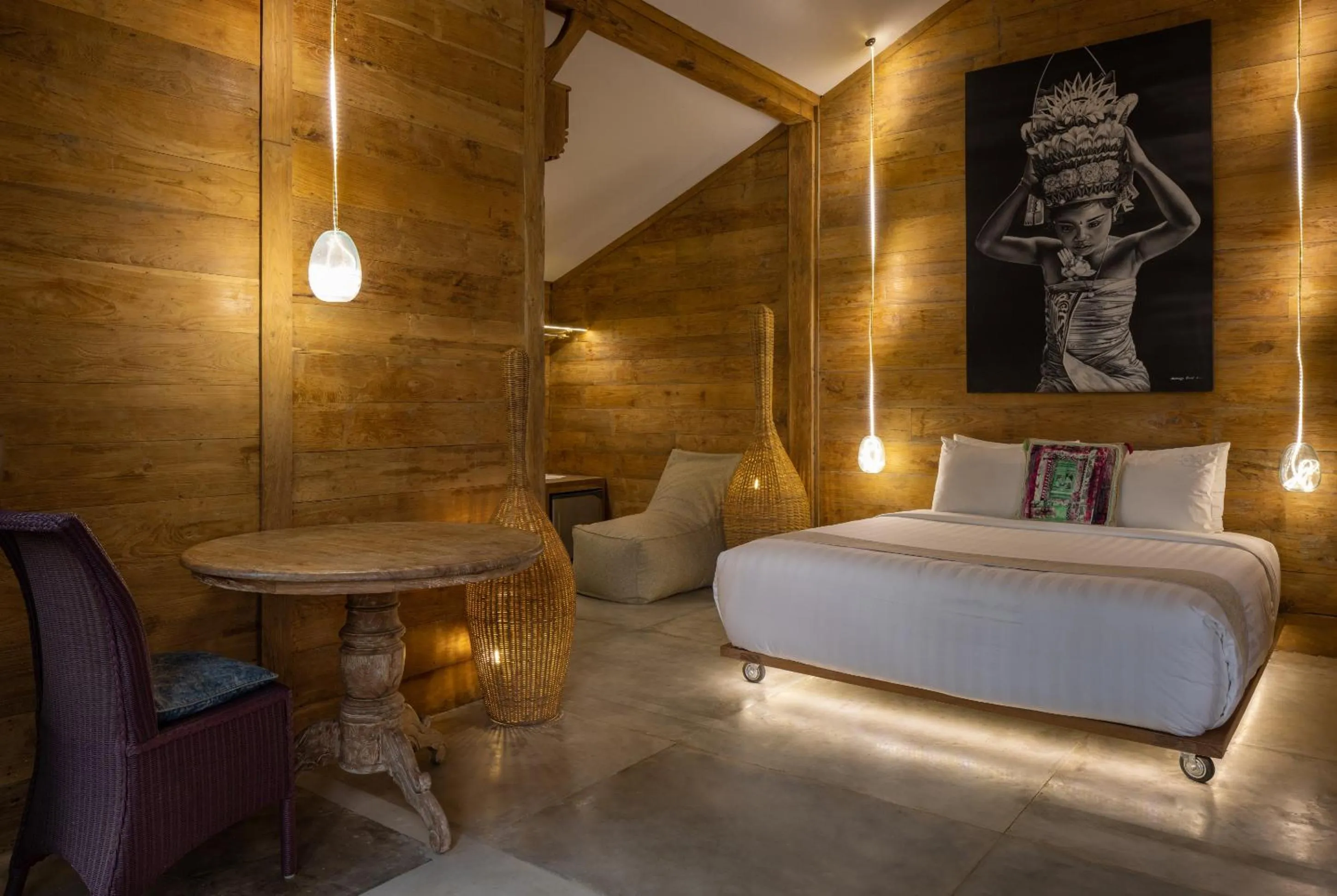 Bedroom, Bed in Blue Karma Village