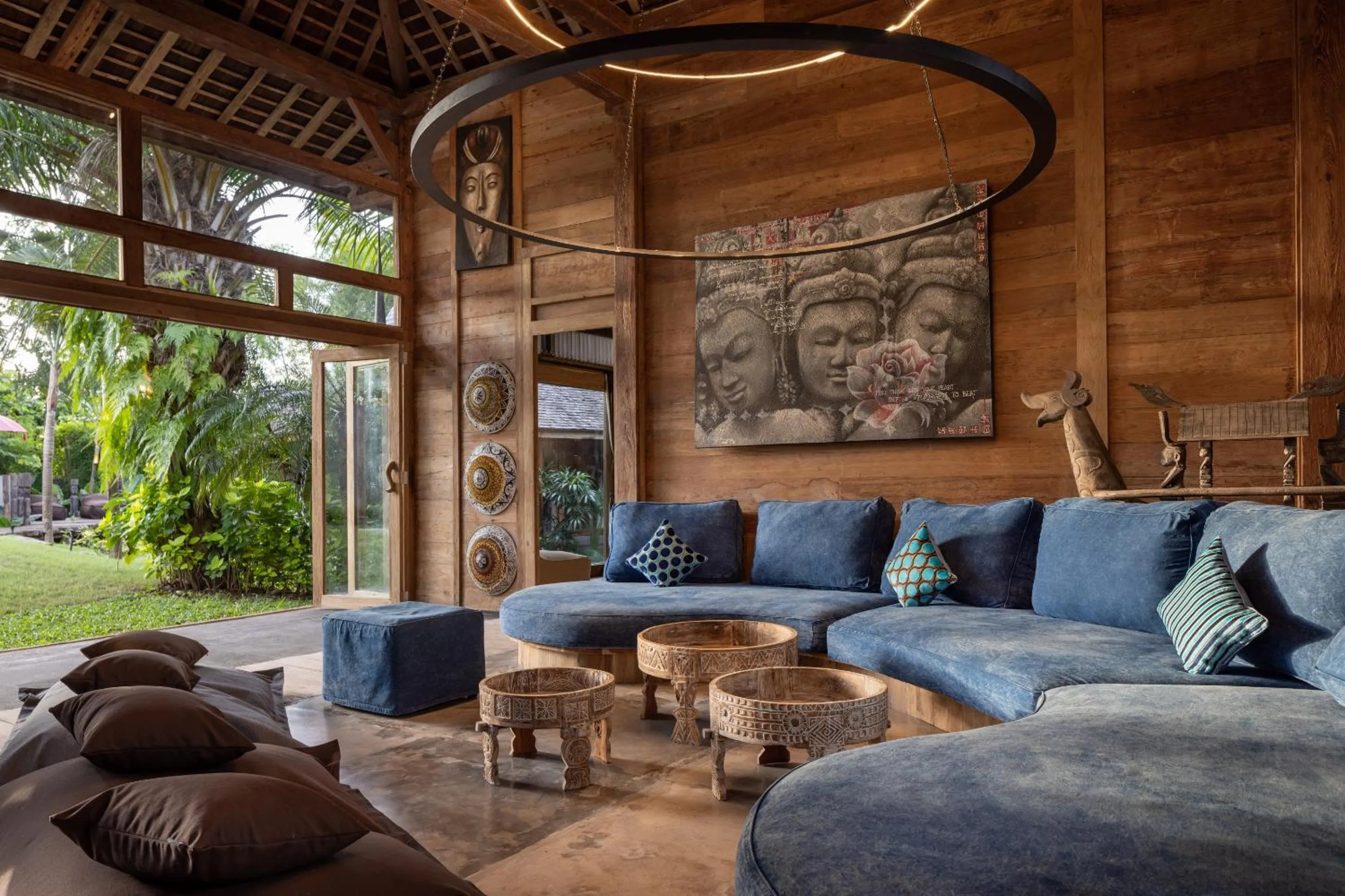 Living room in Blue Karma Village