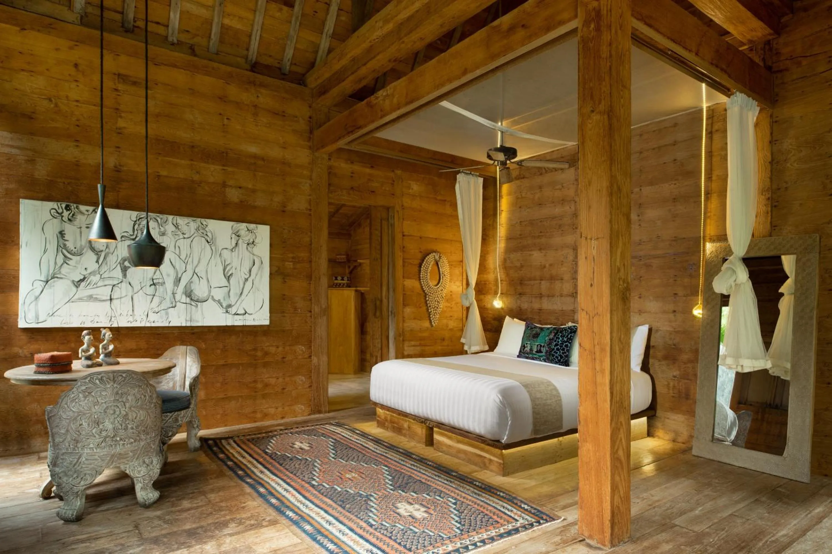 Bedroom, Bed in Blue Karma Village