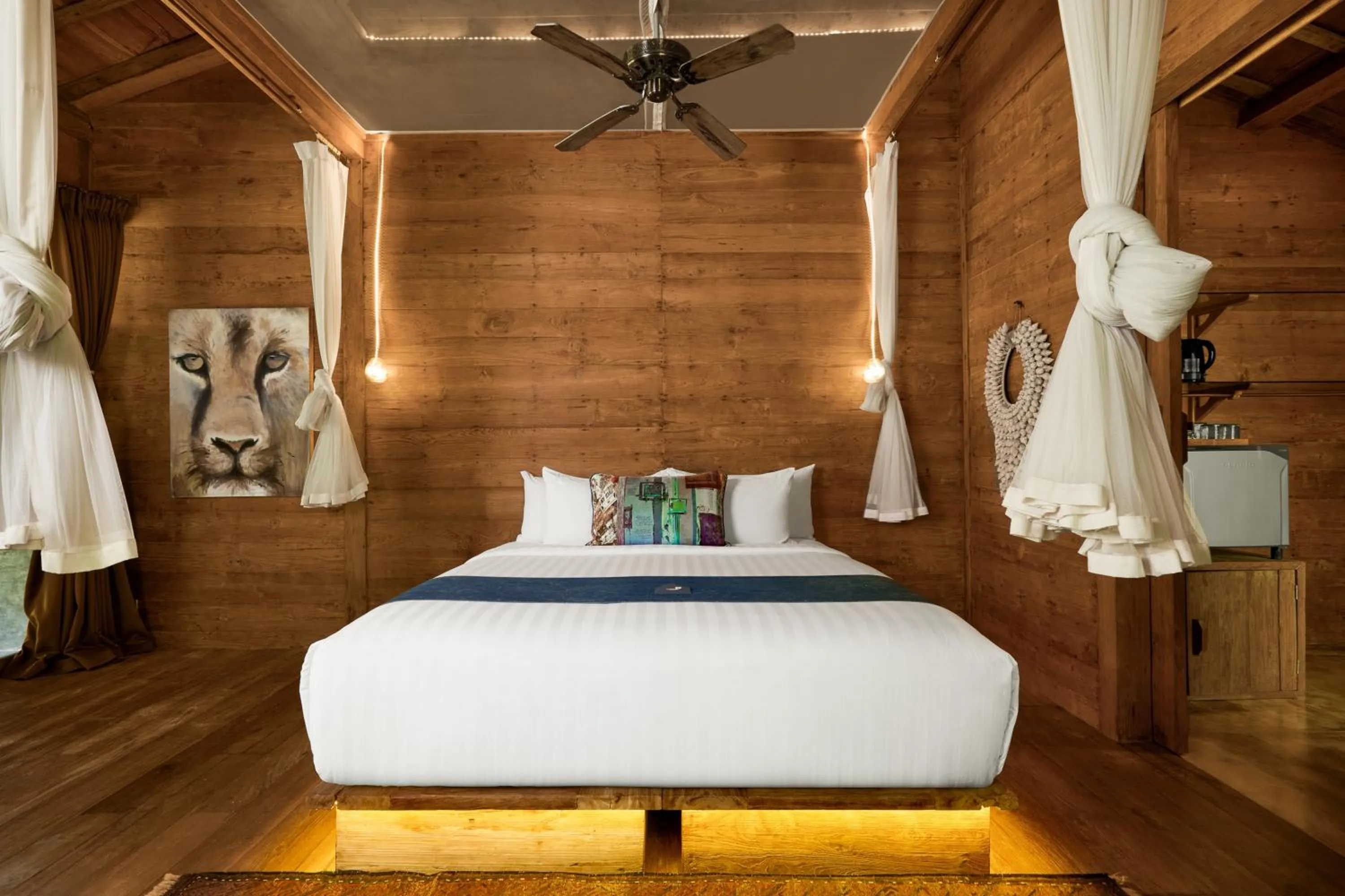 Bedroom, Bed in Blue Karma Village