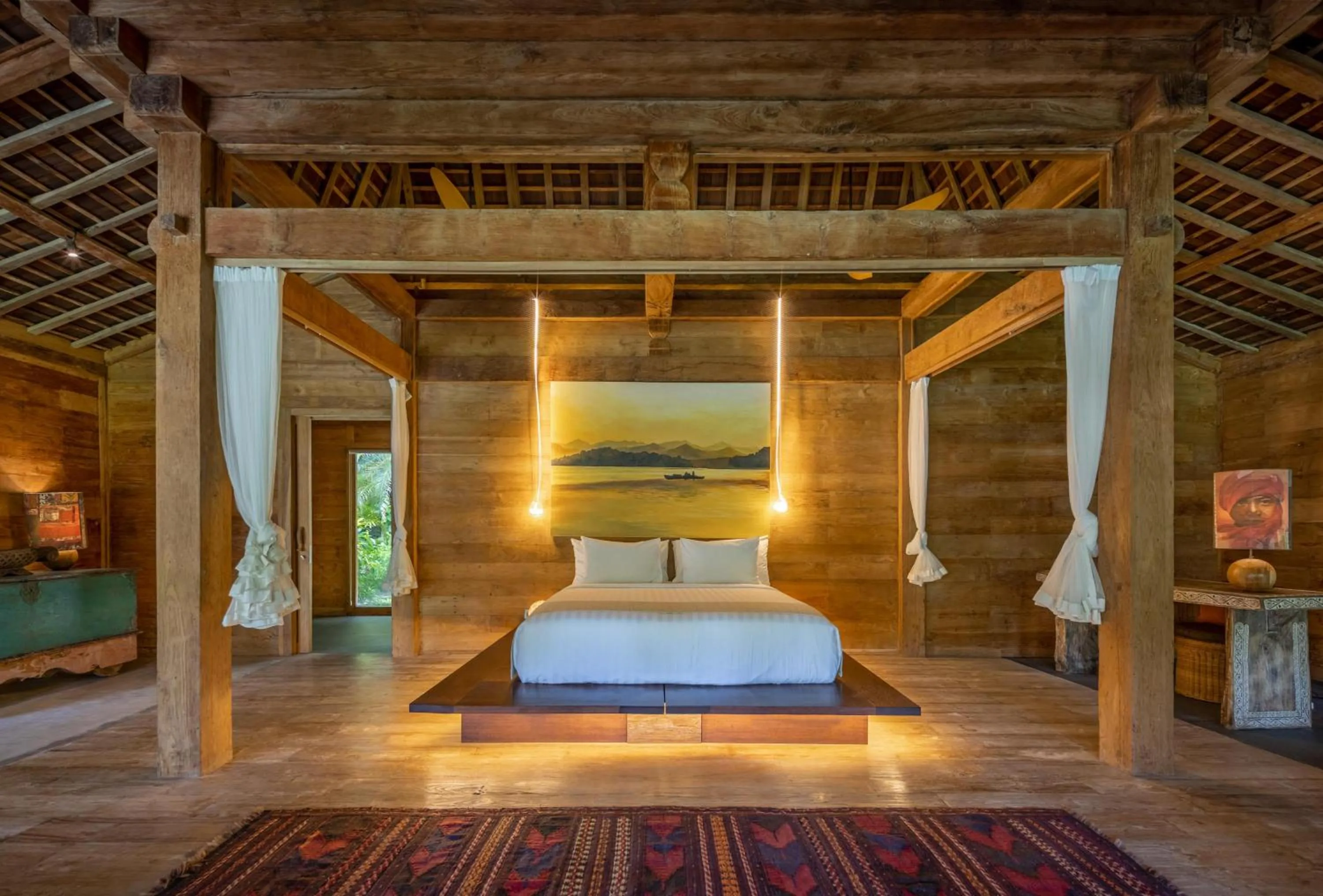 Bedroom, Bed in Blue Karma Village