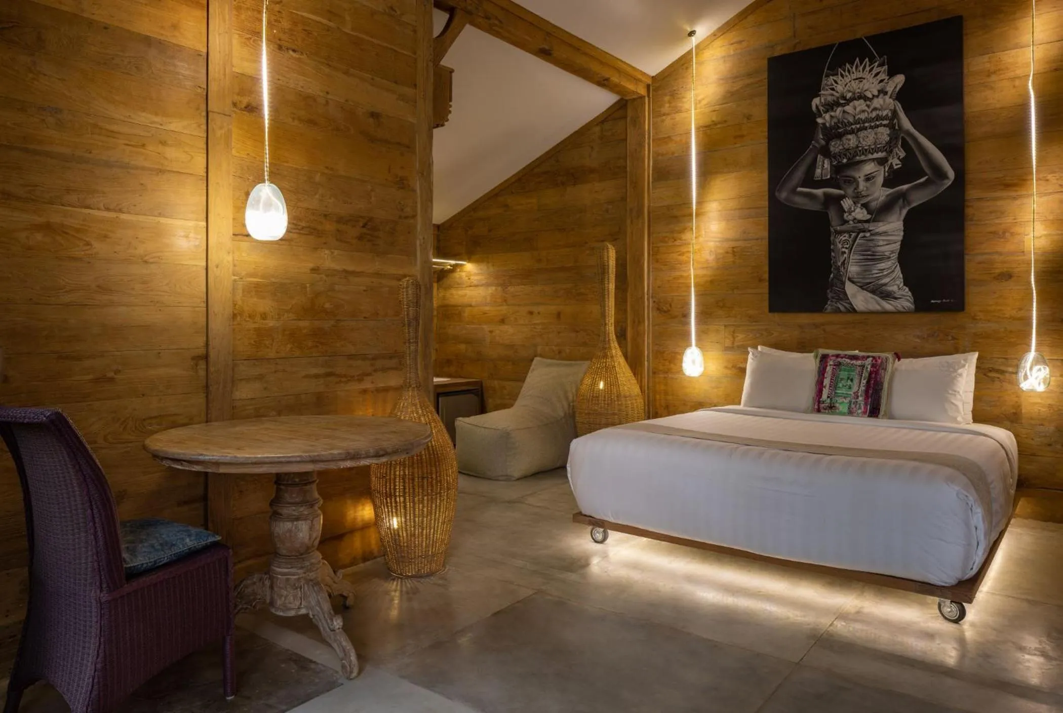 Bedroom, Bed in Blue Karma Village