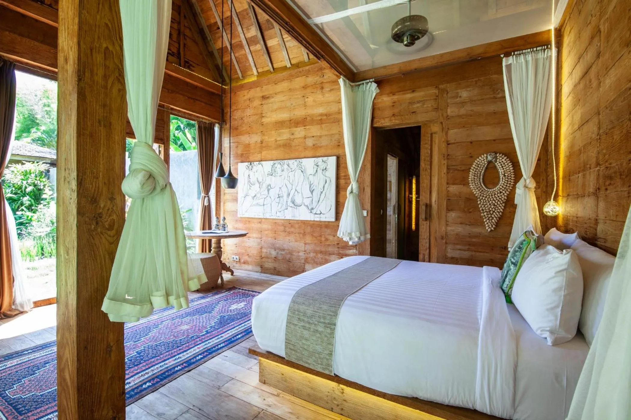 Bedroom, Bed in Blue Karma Village