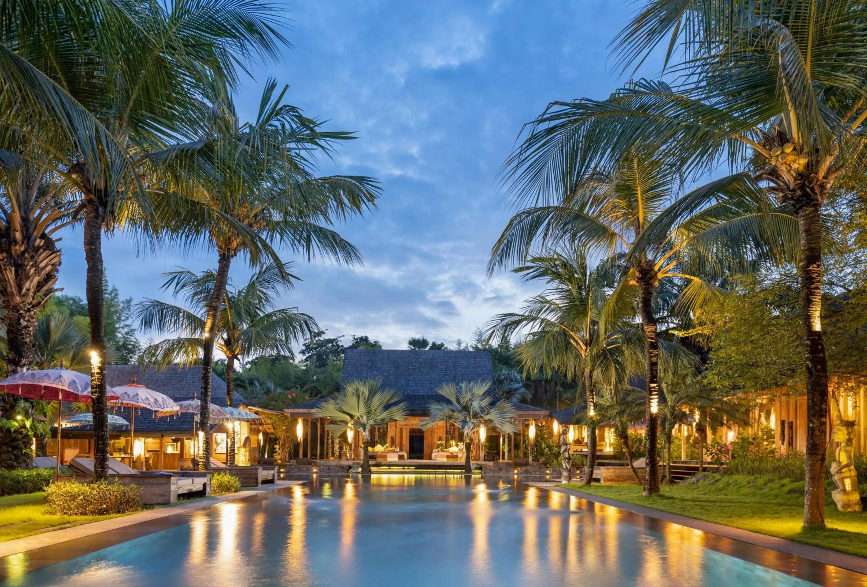 Swimming pool in Blue Karma Village