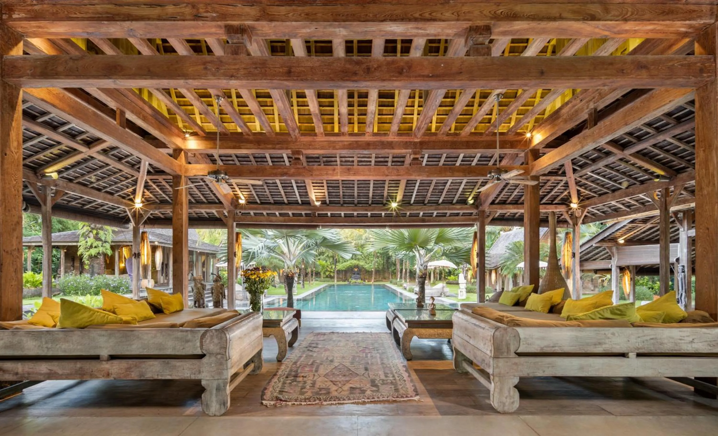 Living room in Blue Karma Village