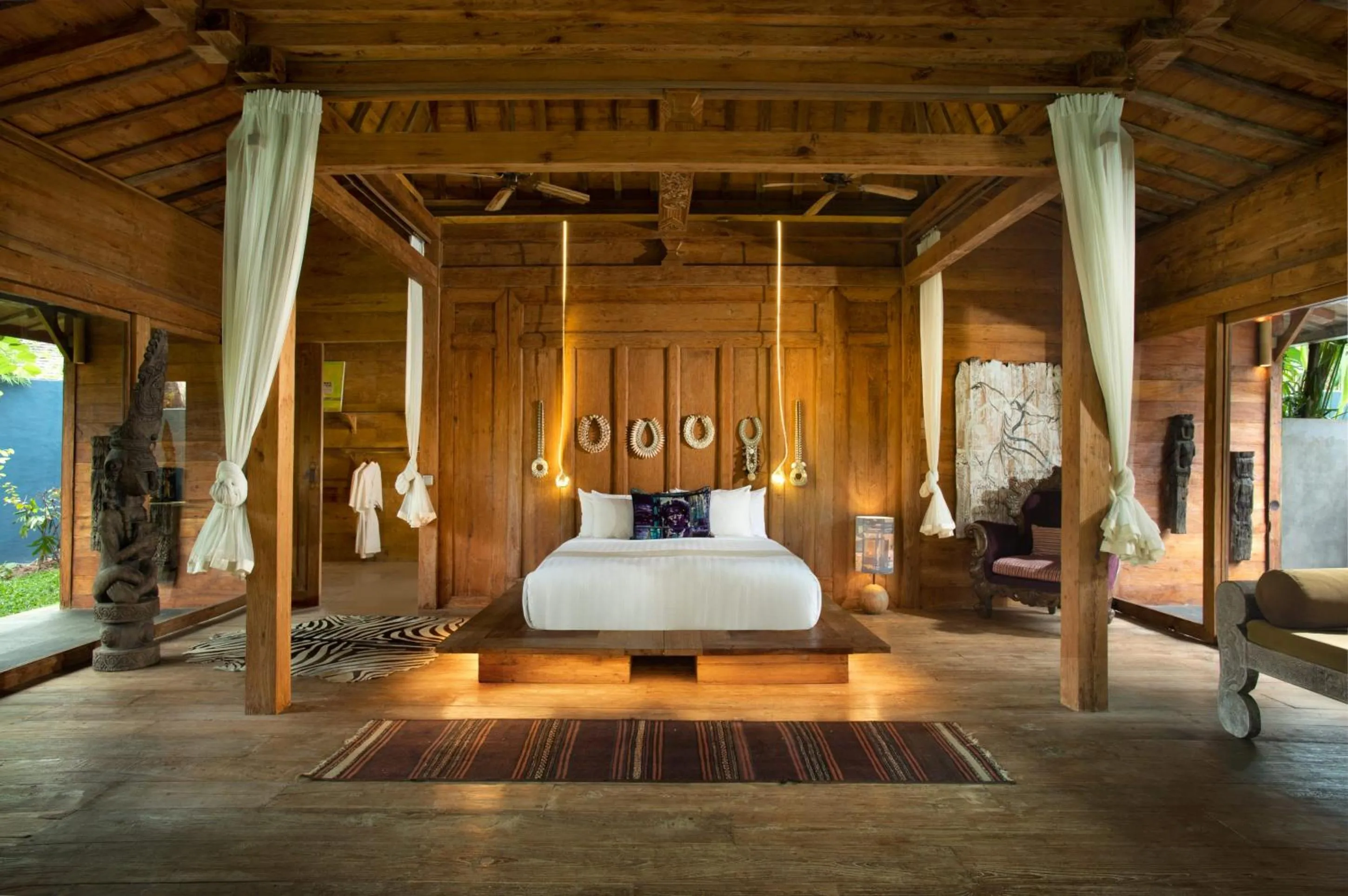 Bedroom, Bed in Blue Karma Village