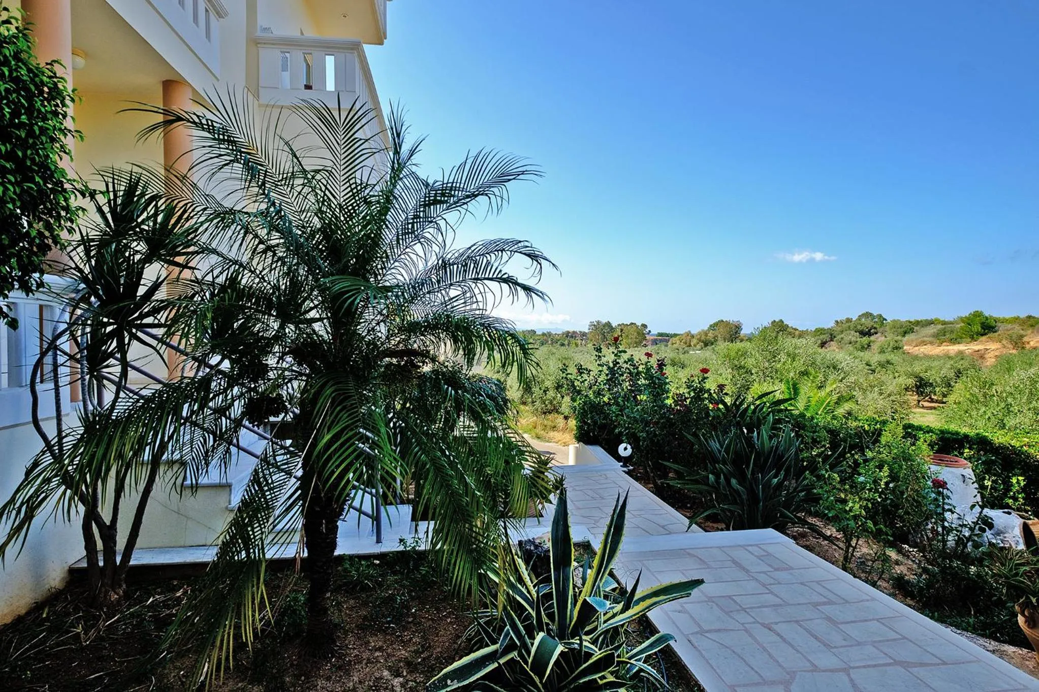 Garden view in Poseidon Apartments