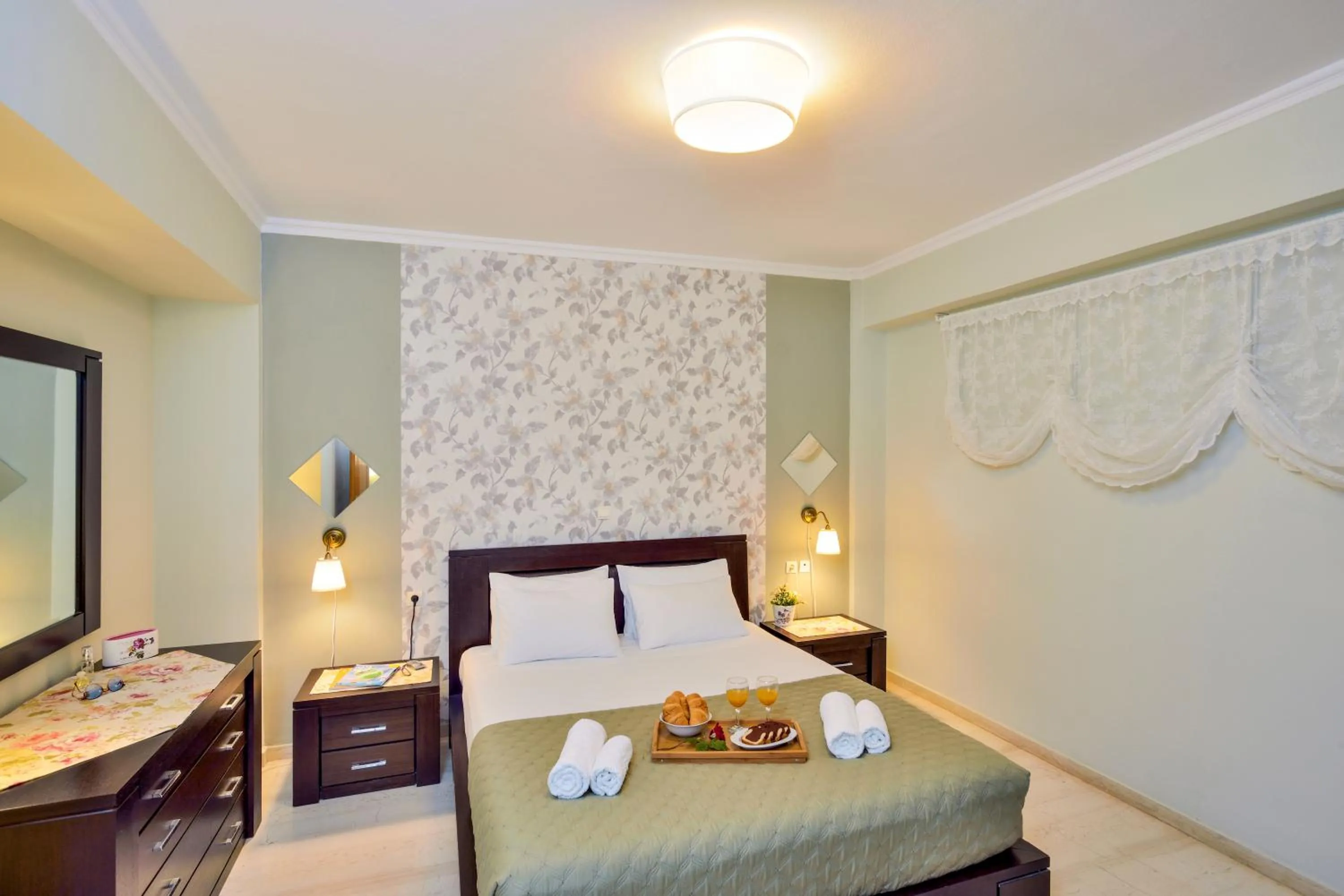 Bedroom, Bed in Poseidon Apartments