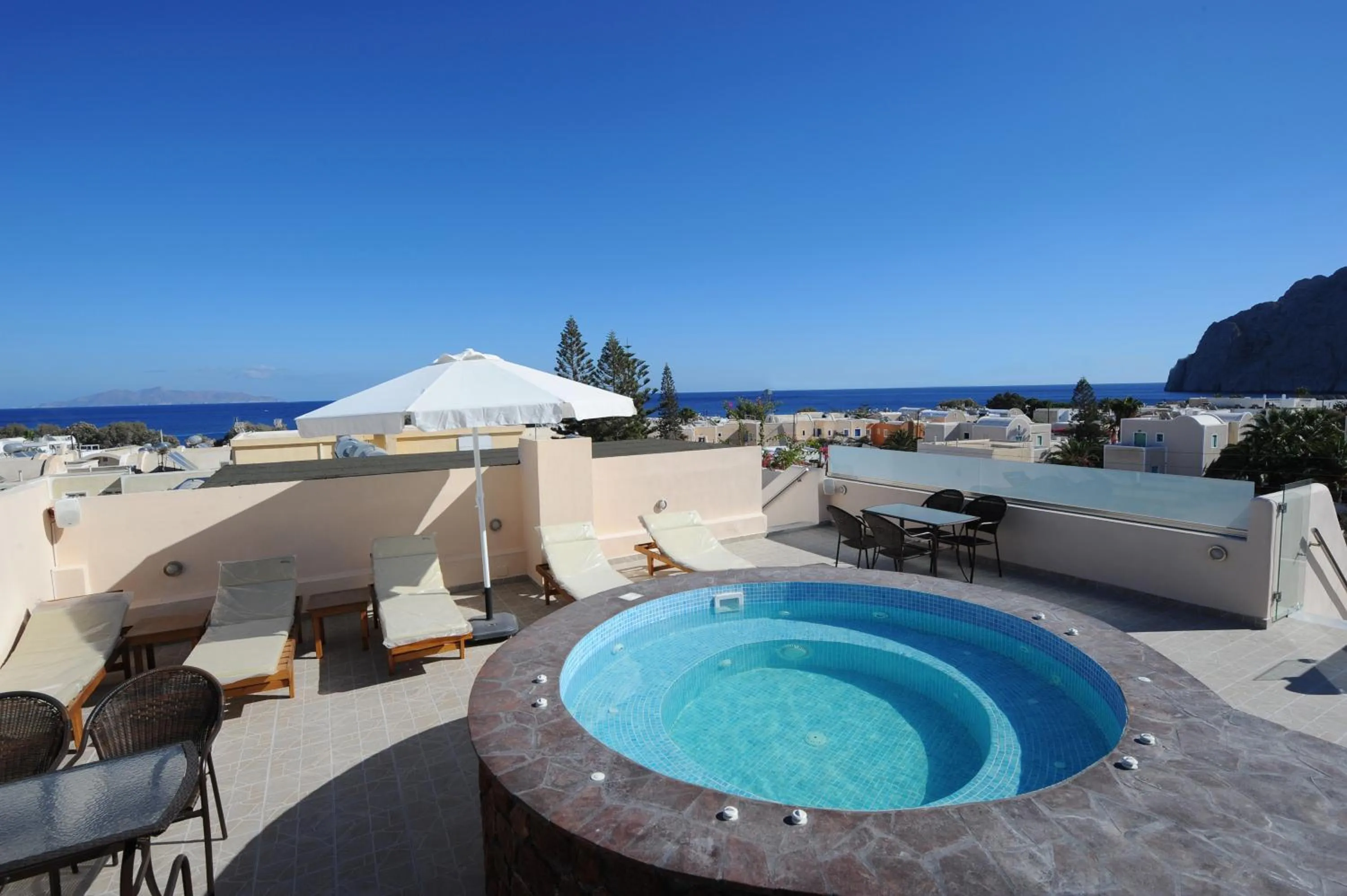 Bird's eye view in Orfeas Apartments