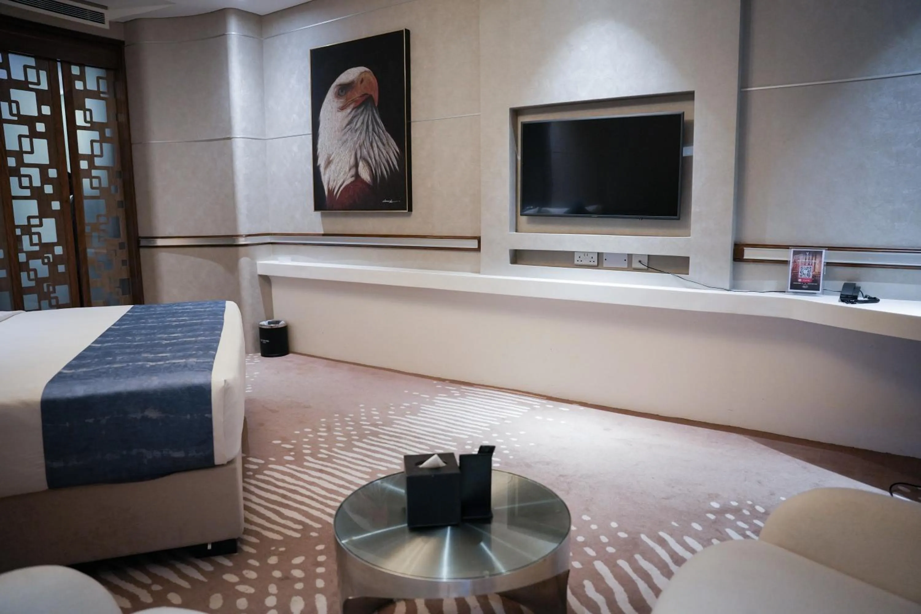 Seating area, Bed in VIP Hotel Doha Qatar
