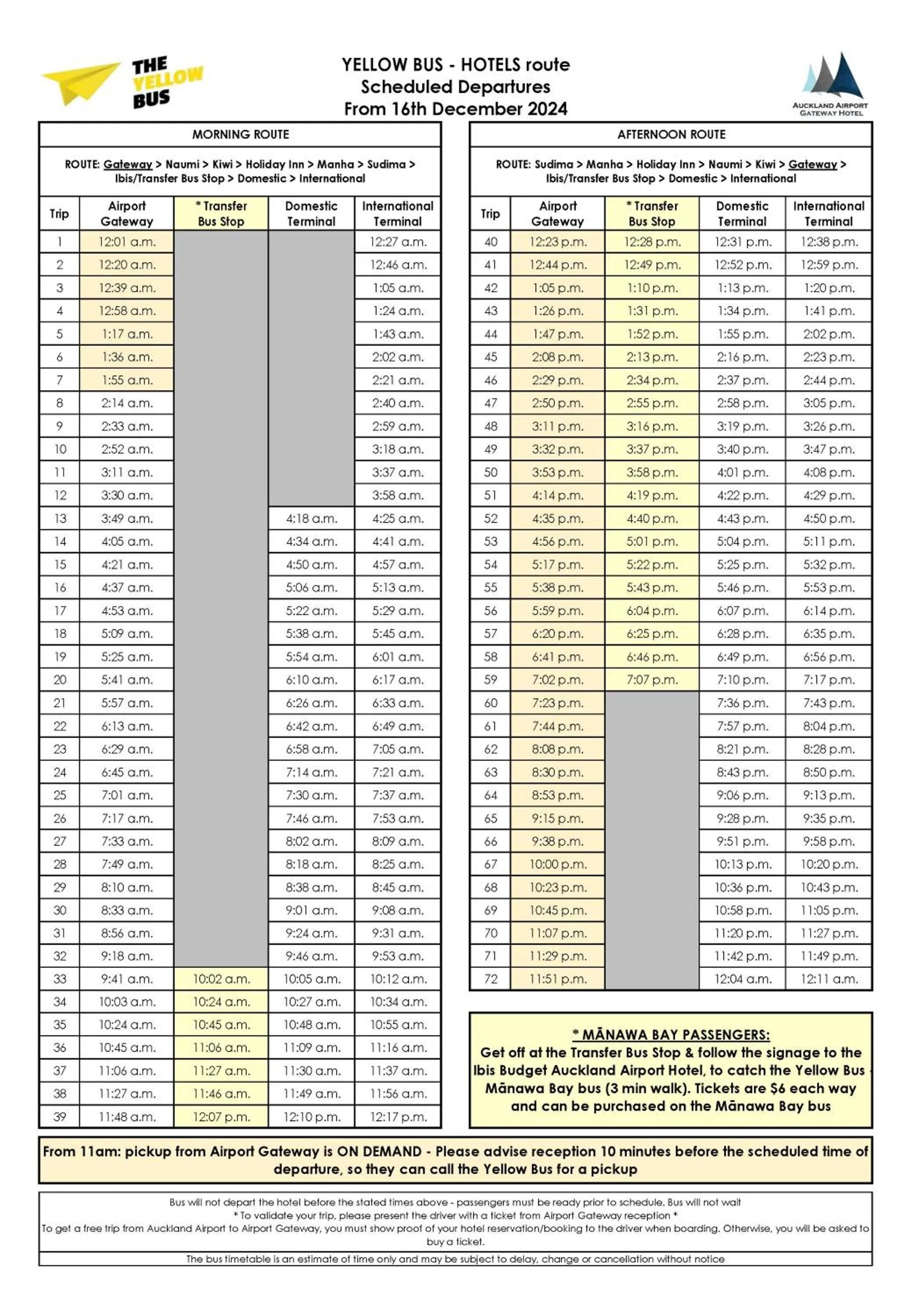 shuttle in Airport Gateway Hotel