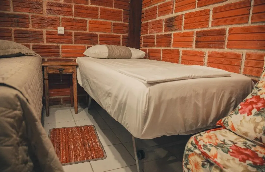 Bed in A Ilha Verde Hotel Pousada na Praia