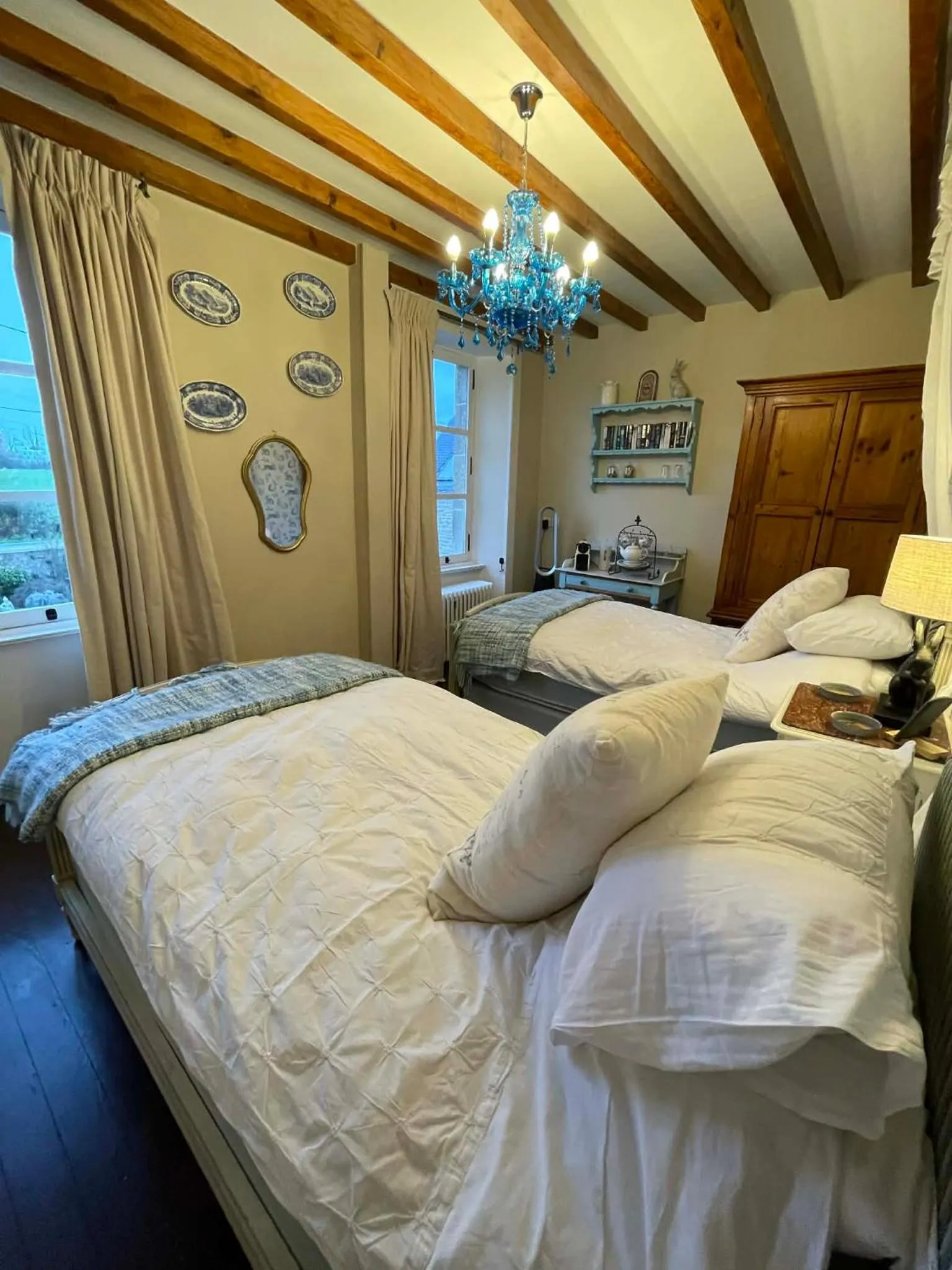 Bed in The Old Farm of Amfreville Chambre d' Hotes & Table d' Hotes