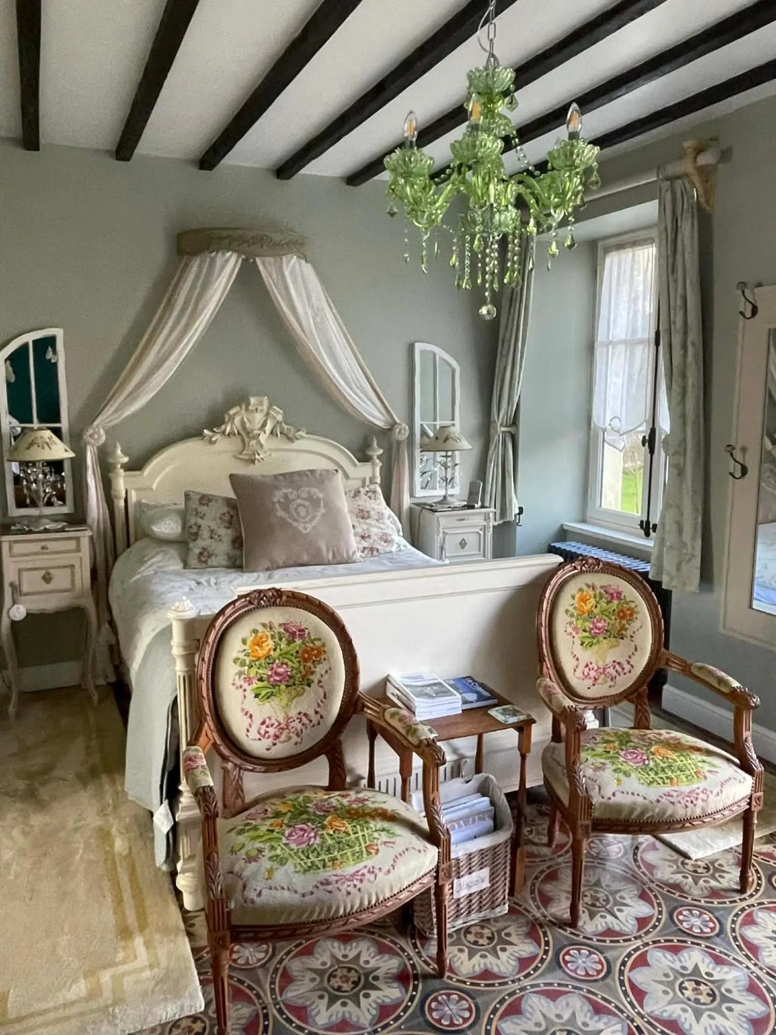 Bed in The Old Farm of Amfreville Chambre d' Hotes & Table d' Hotes