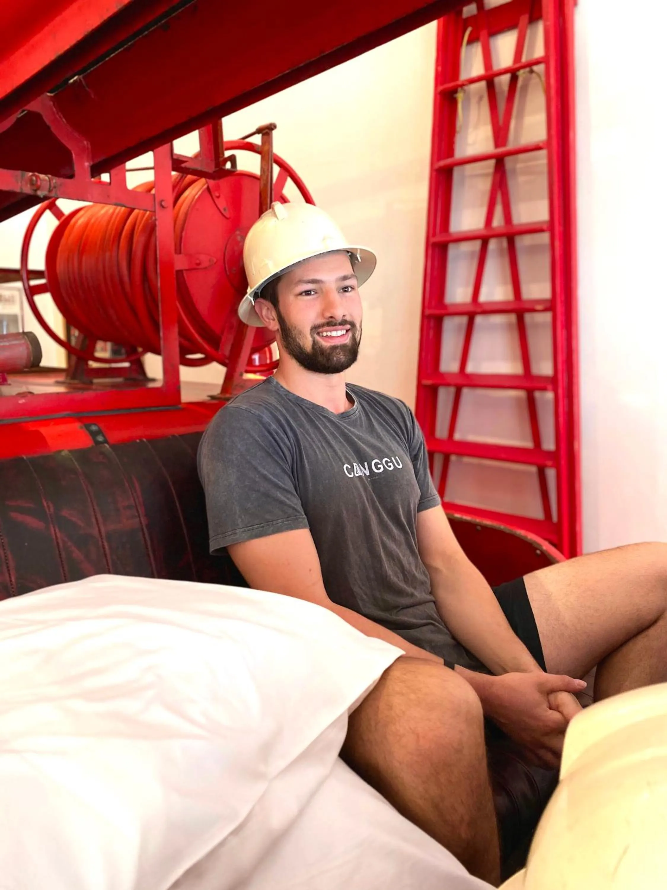 People in Fire Station Inn