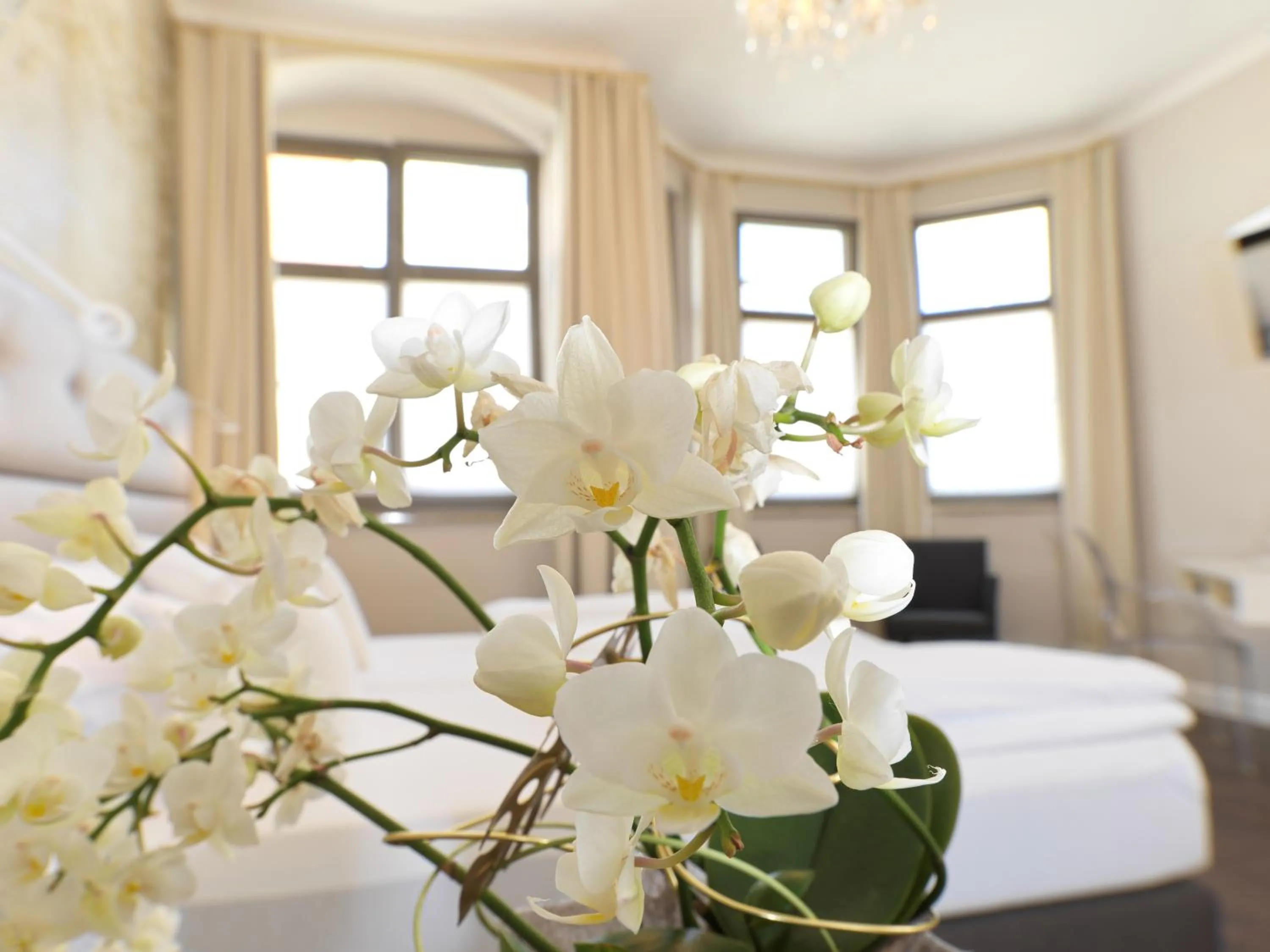 Photo of the whole room, Bed in Lodner Hotel Drei Mohren