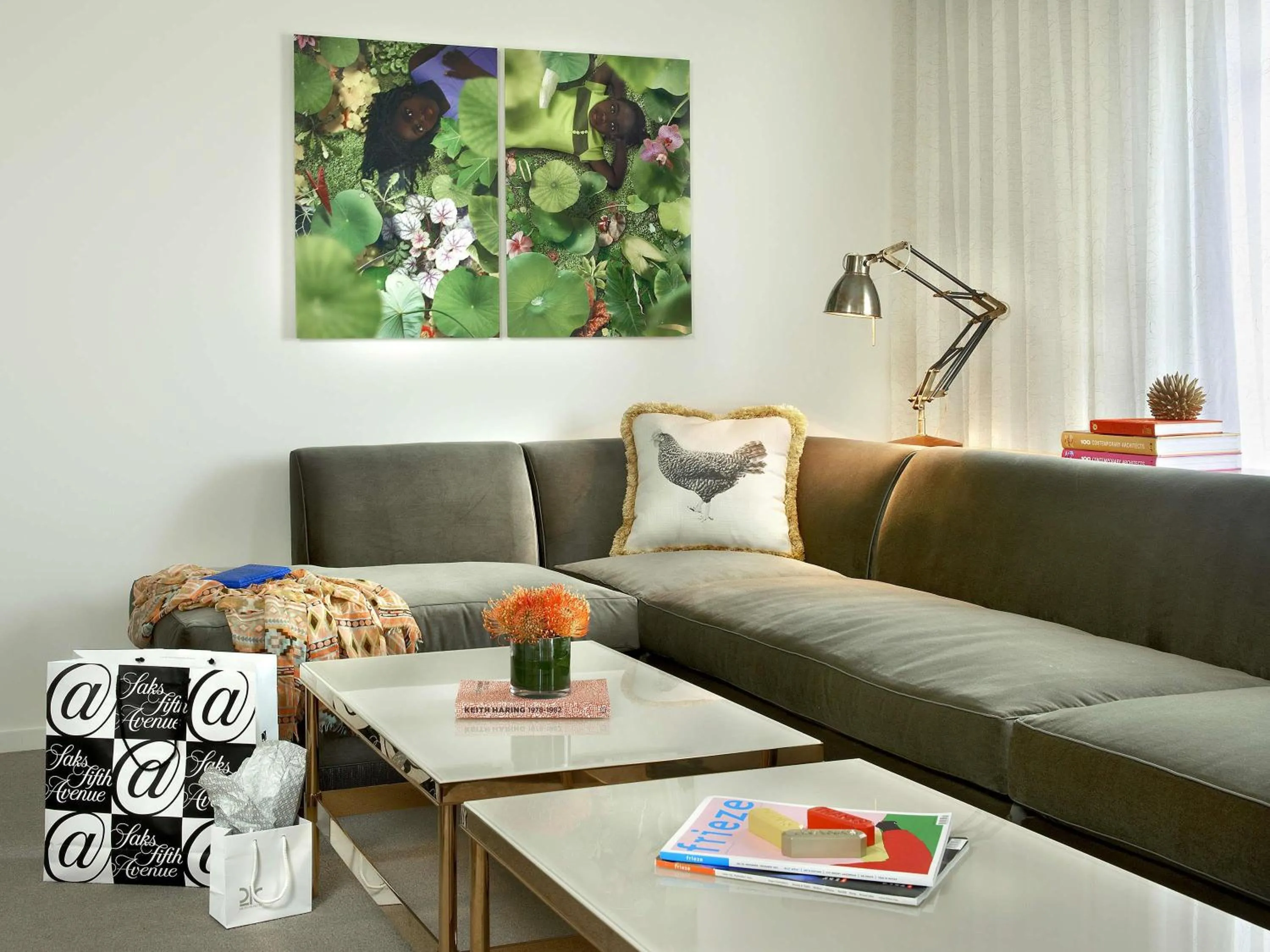 Living room in 21c Museum Hotel Cincinnati