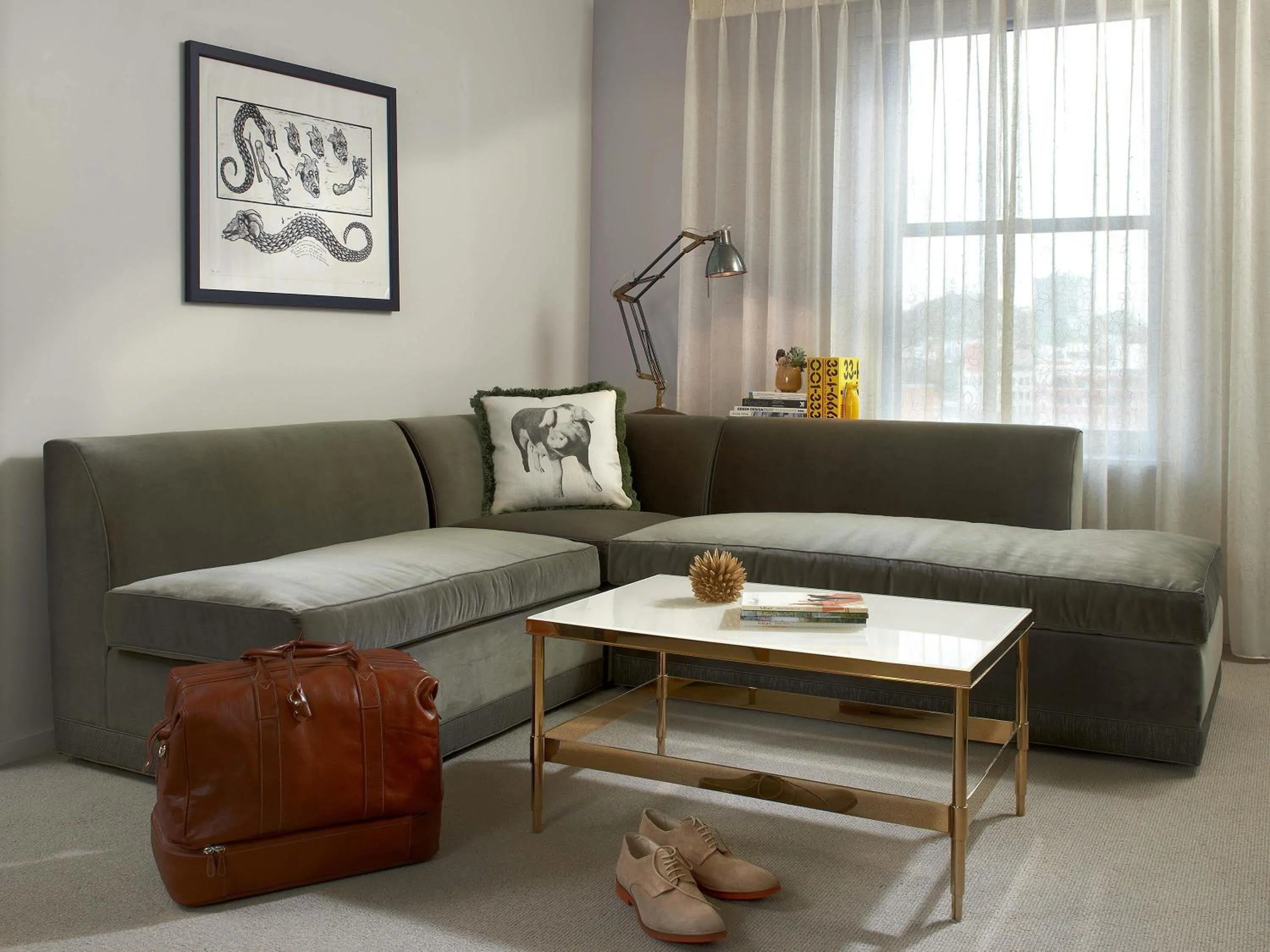 Photo of the whole room in 21c Museum Hotel Cincinnati