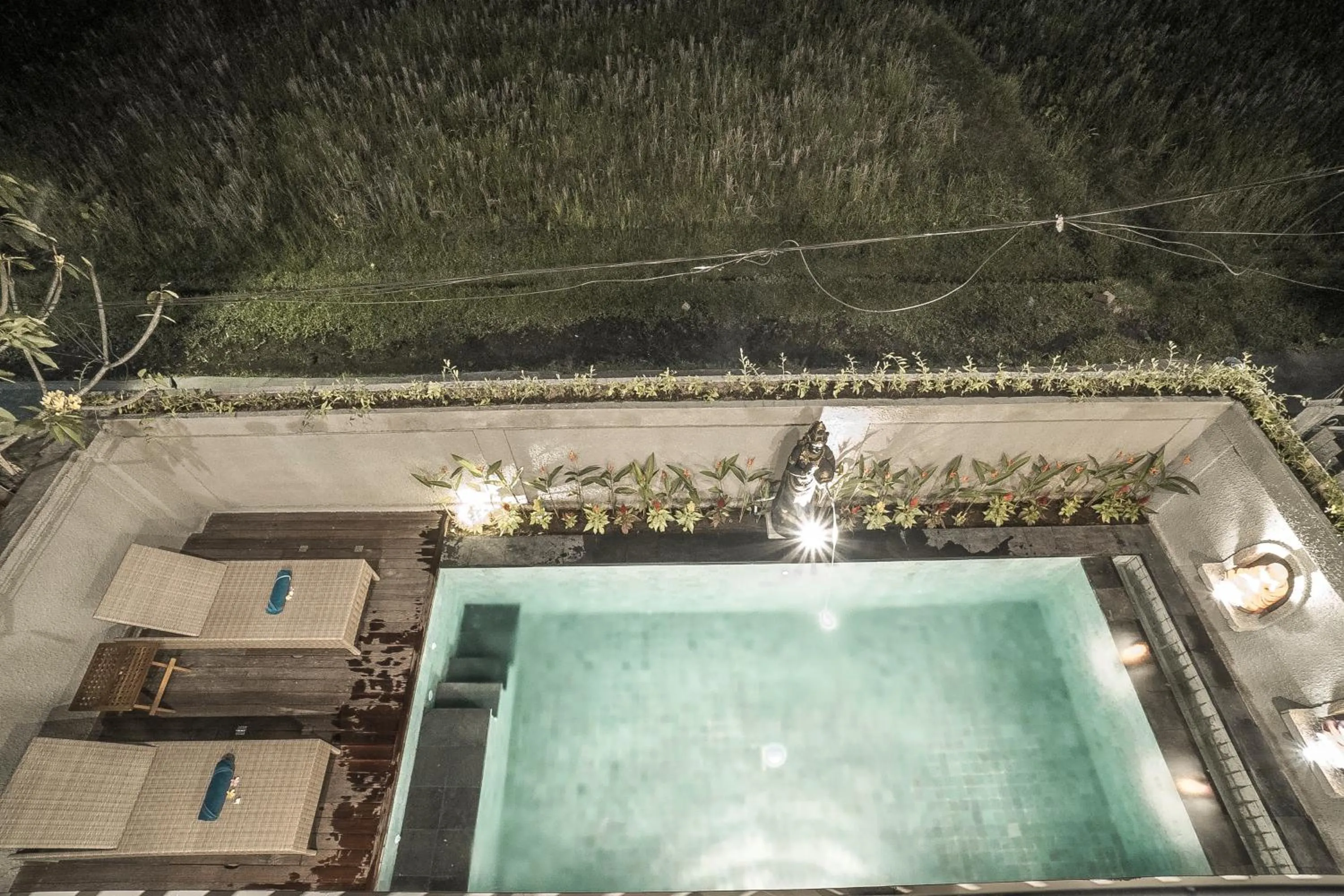 Pool view in Three Dewi's Guest House