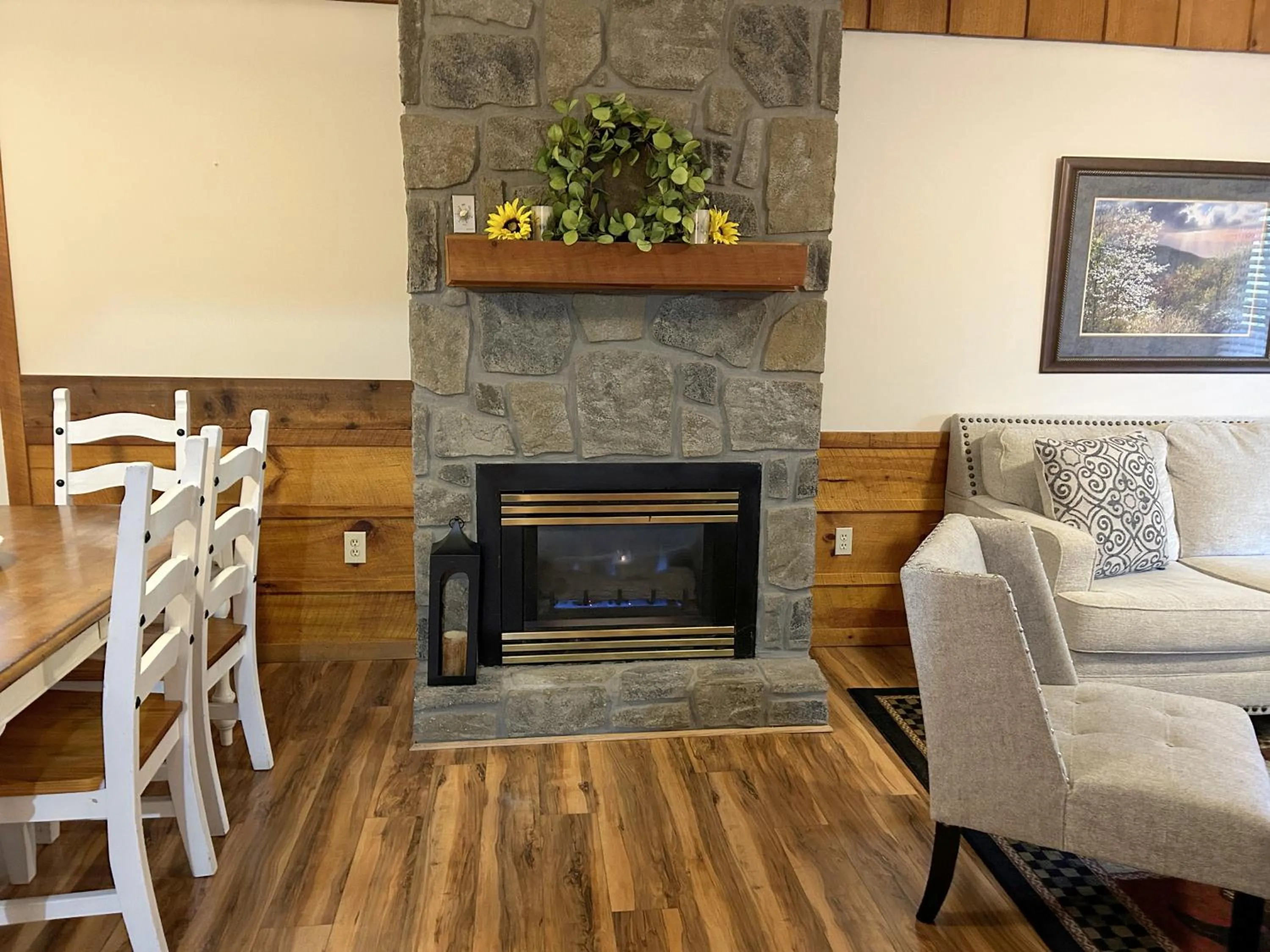 Living room in Tucked Away Cabin