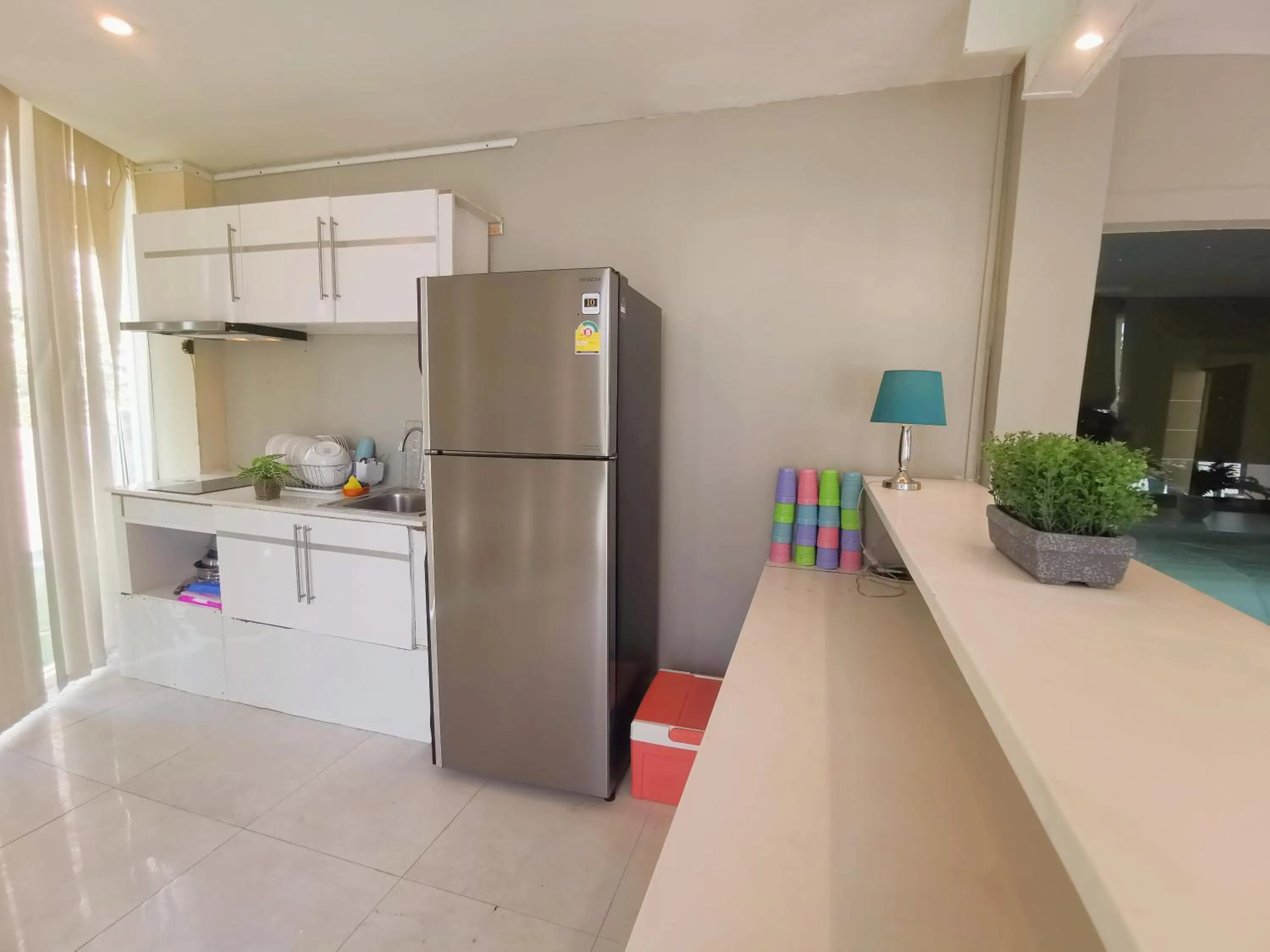 Kitchen or kitchenette in Dojo pool villa