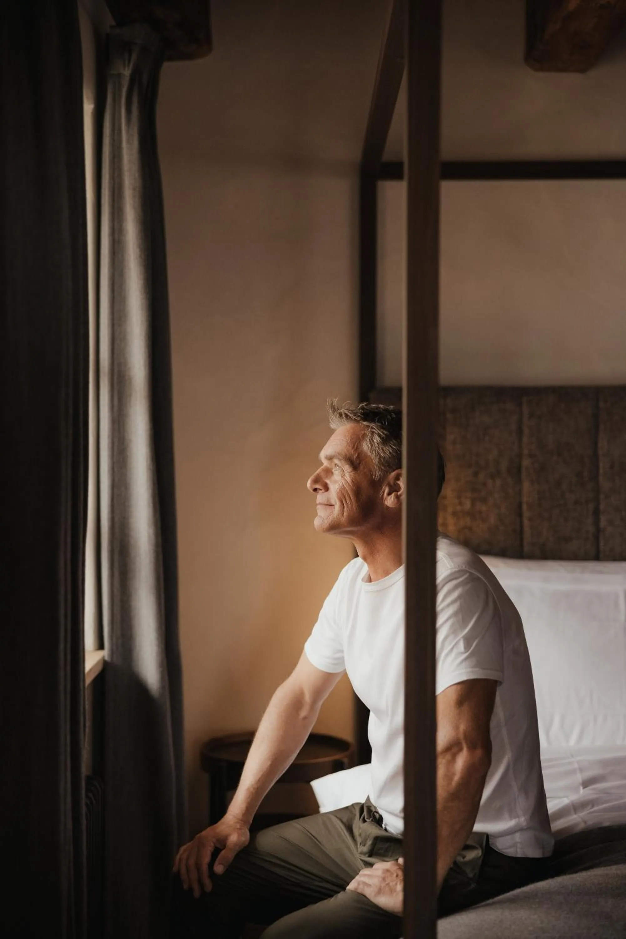 View (from property/room), Bed in Hotel Ansitz Steinbock